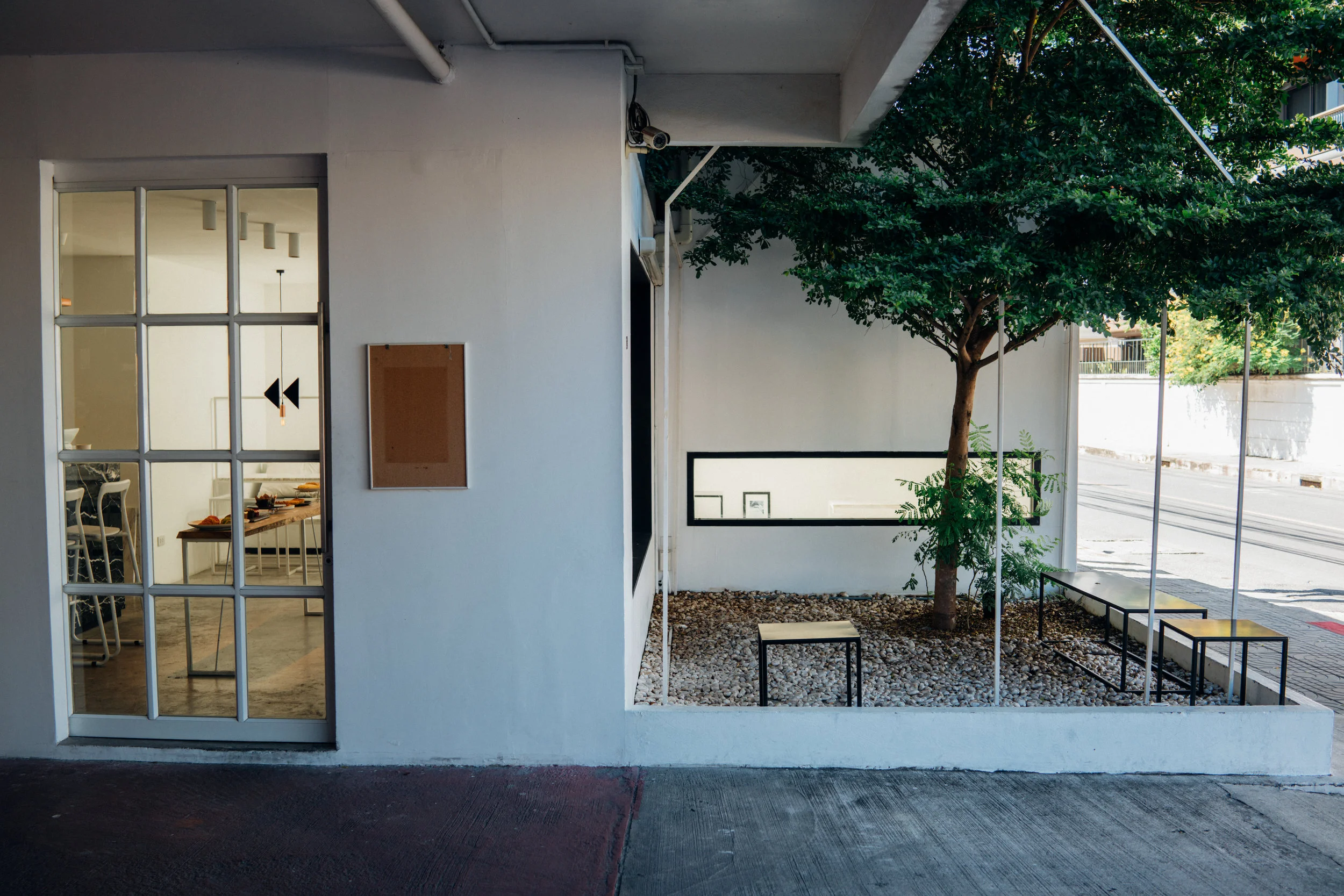 The minimalist space at Hands and Heart Cafe in Bangkok