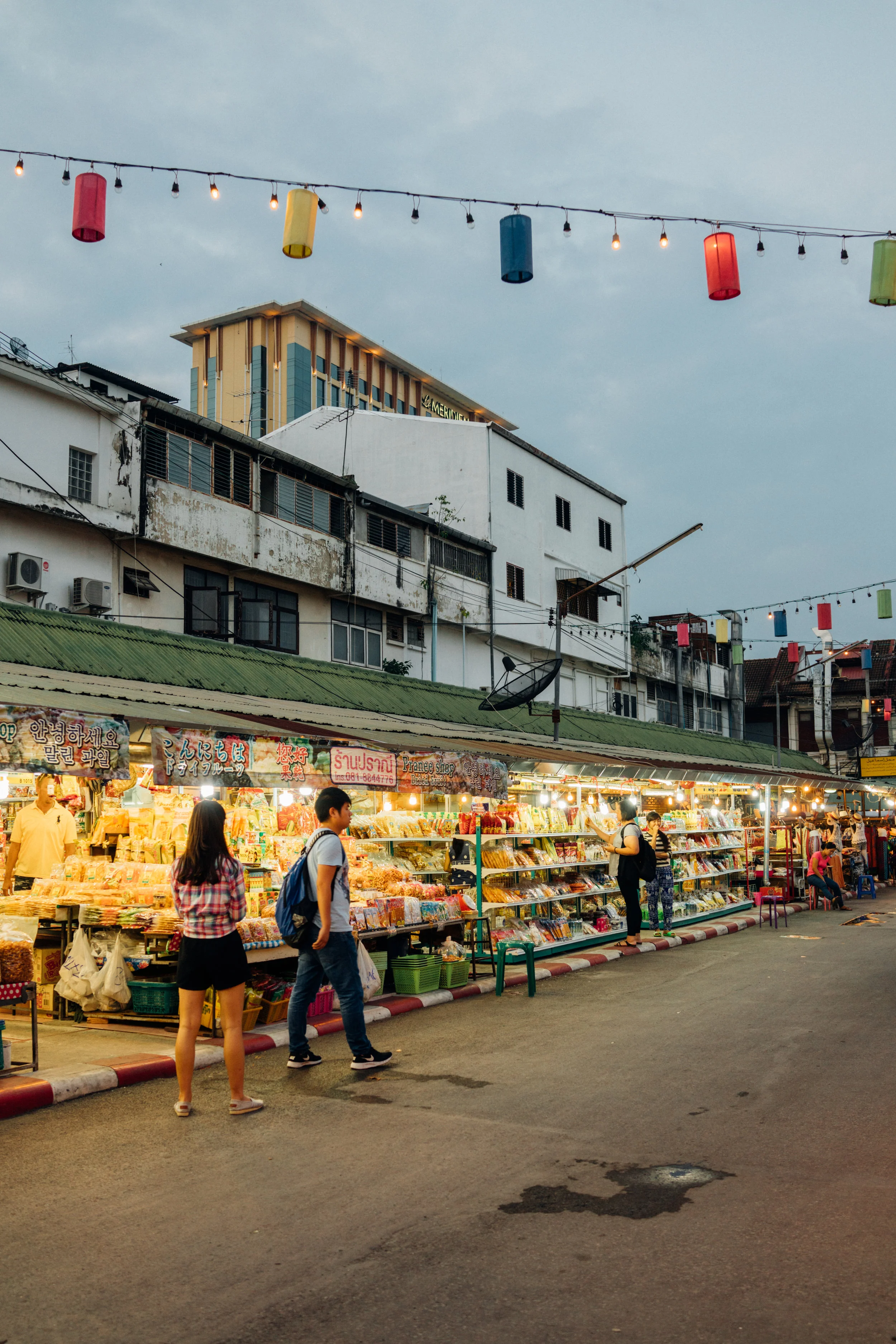 Vendors at one of many Chiang Mai night markets