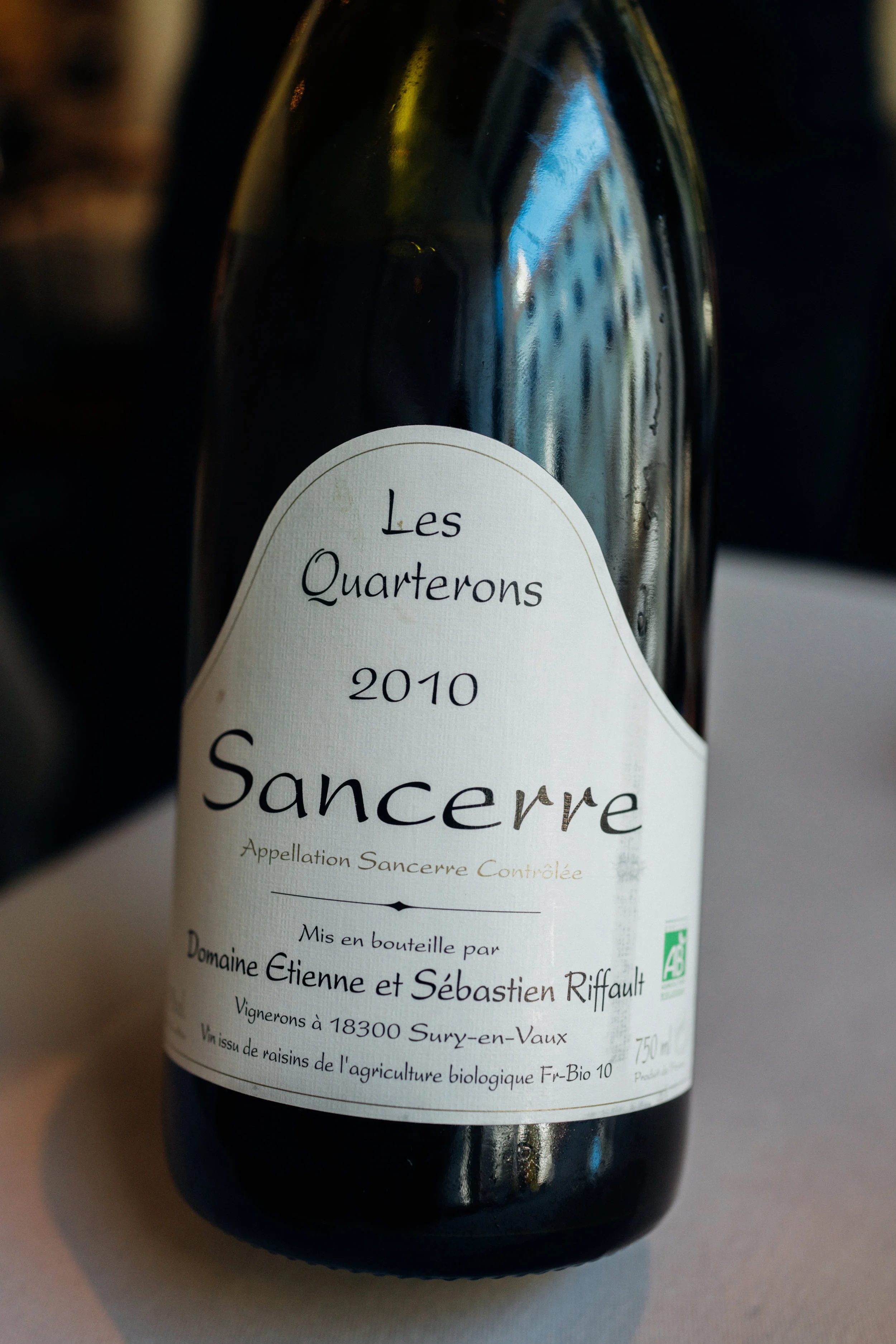 2010 Domaine Etienne et Sébastien Riffault "Les Quarterons" Sancerre