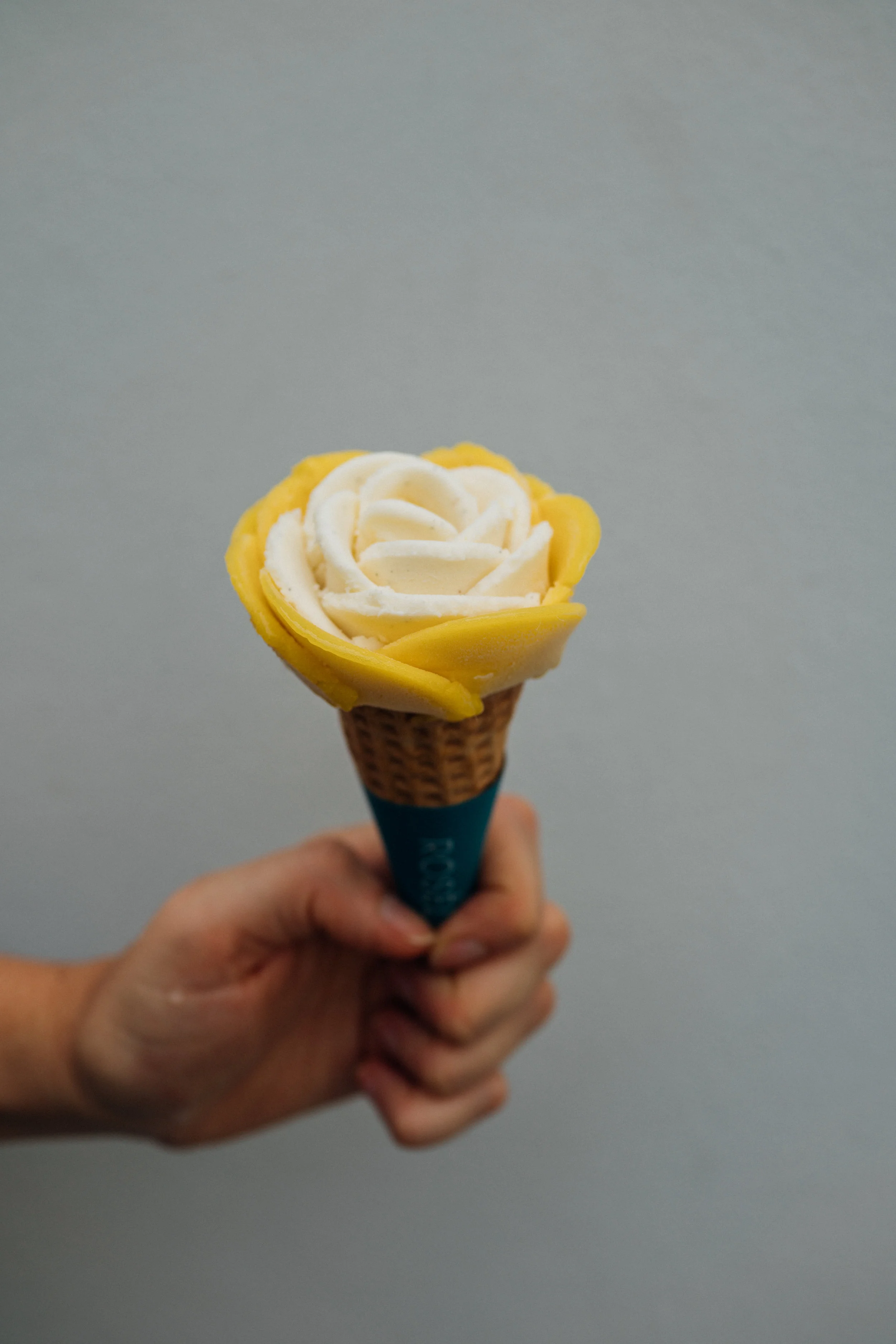 Mango and fior di latte gelato
