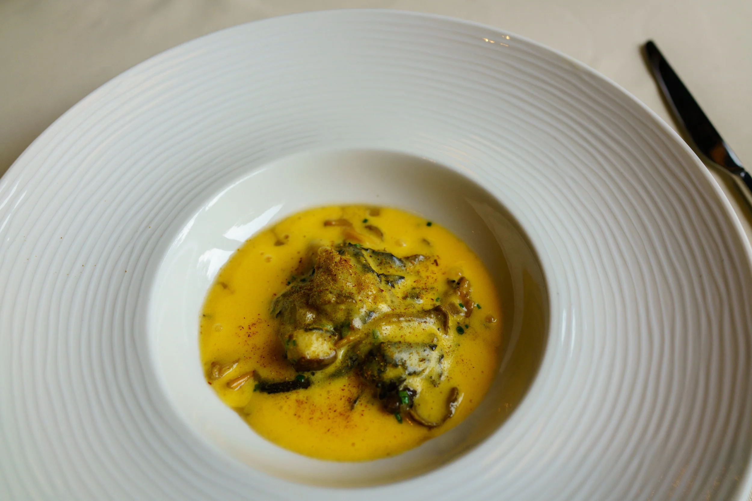 Scrambled Eggs with Wild Mushrooms at Dubravkin Put in Zagreb