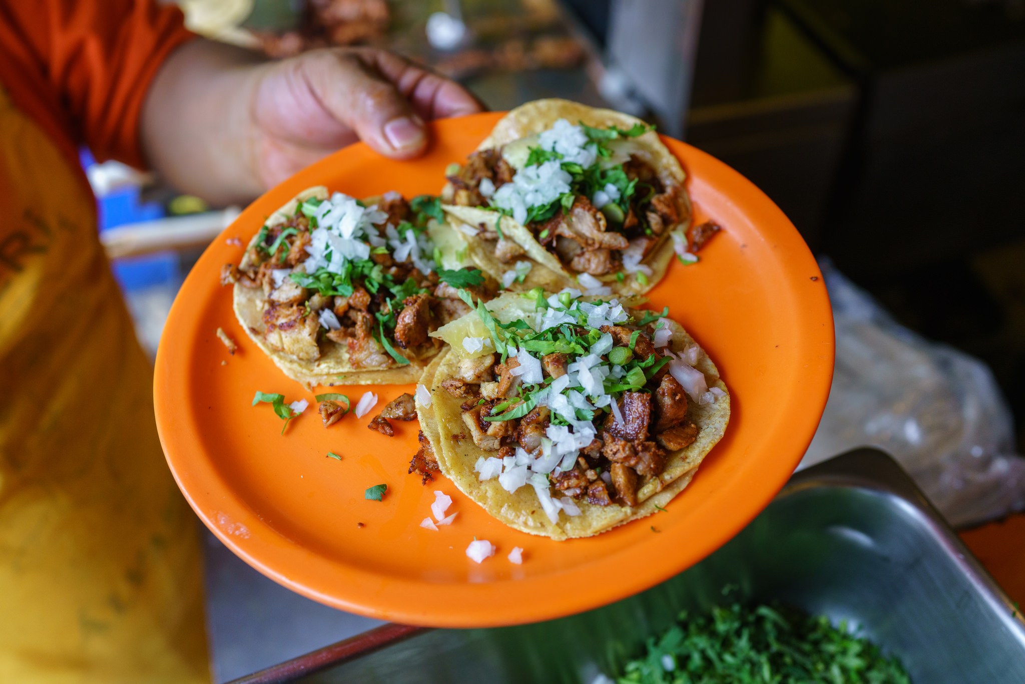 Al pastor tacos at Tacos Álvaro Obregón