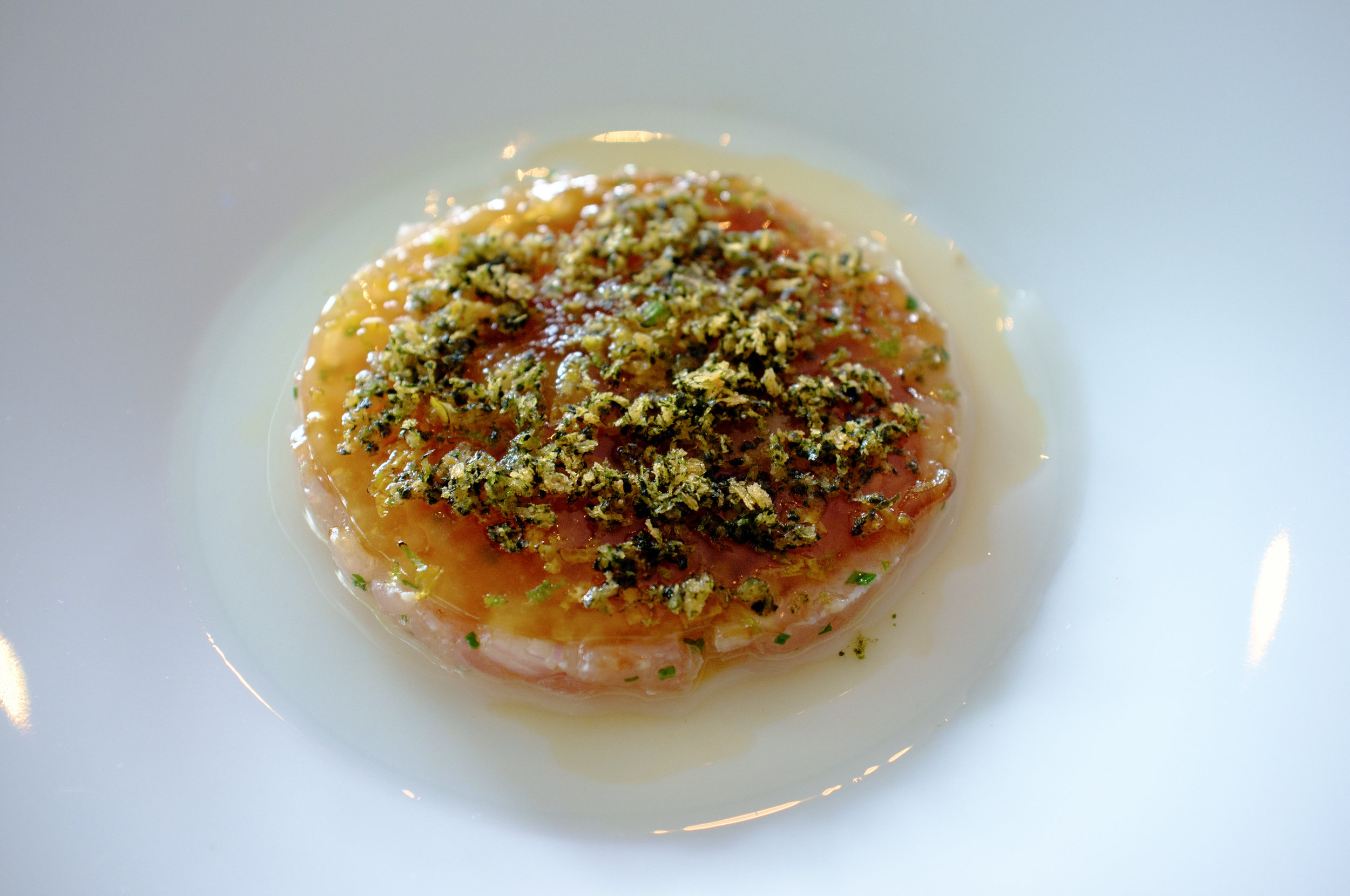 Albacore Tuna, Crab, Apple, Calamansi