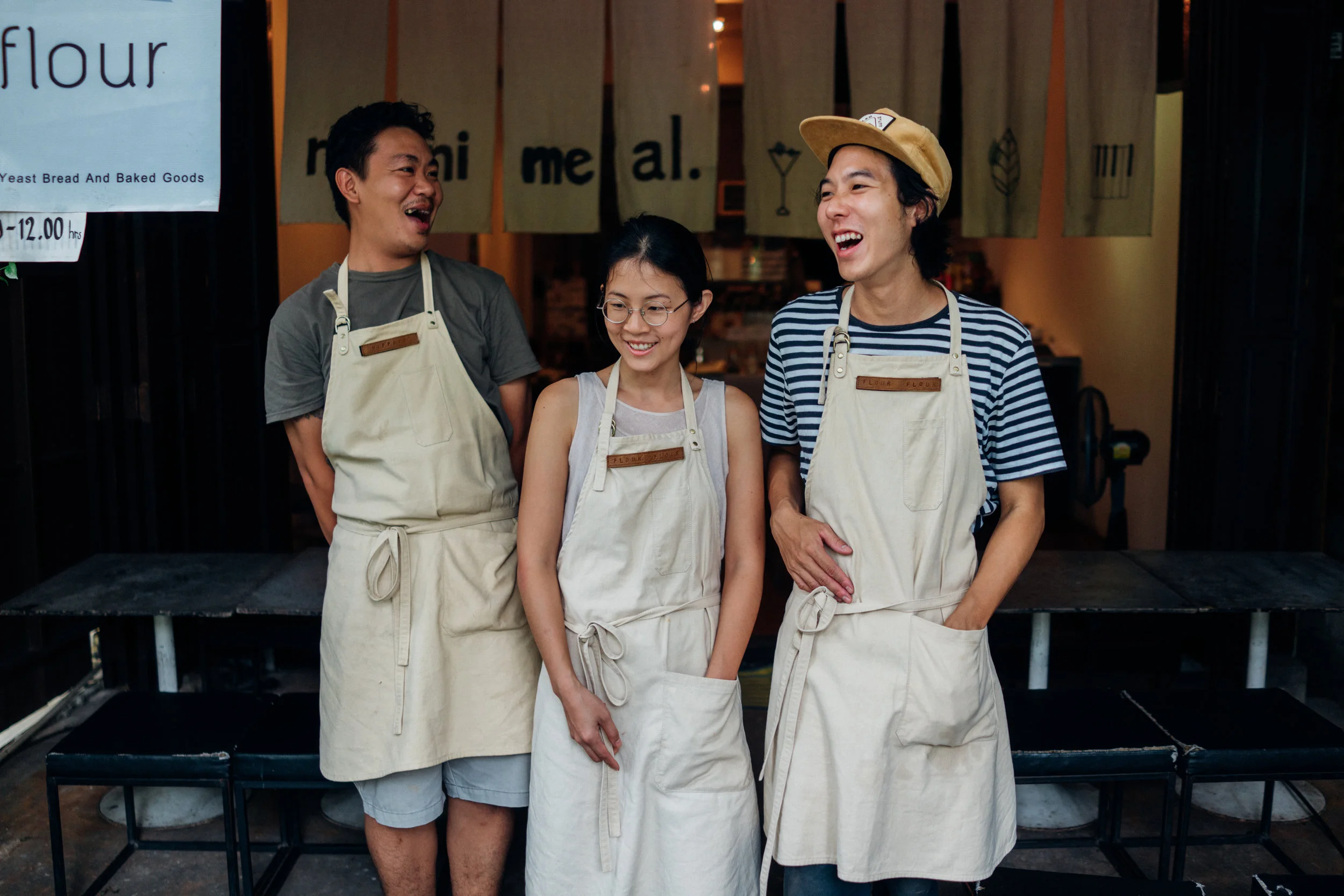 Boy, Namfon and Miles when they were still operating as a pop-up