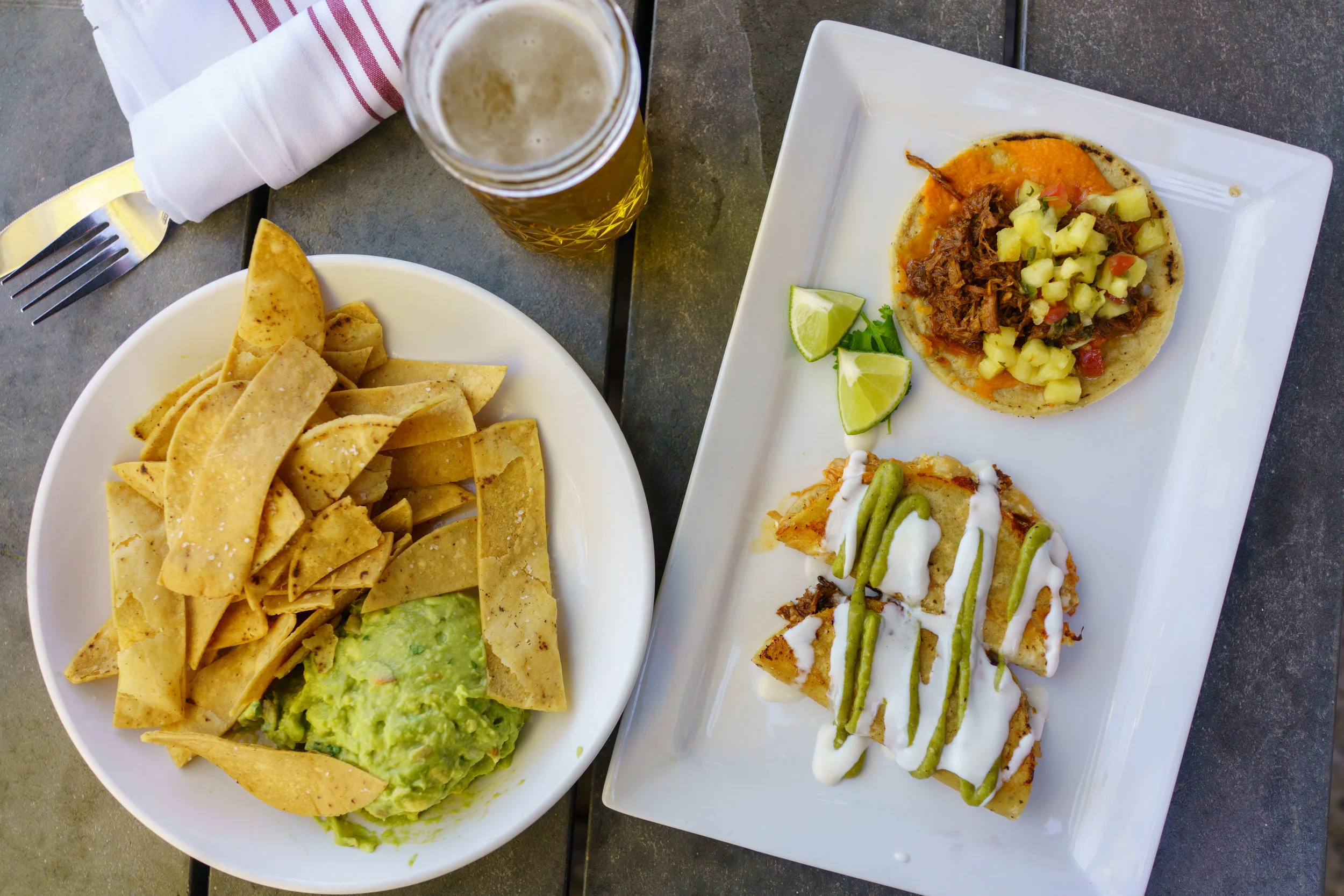I kind of want to dive into this picture of Mexican lunch at Comida 