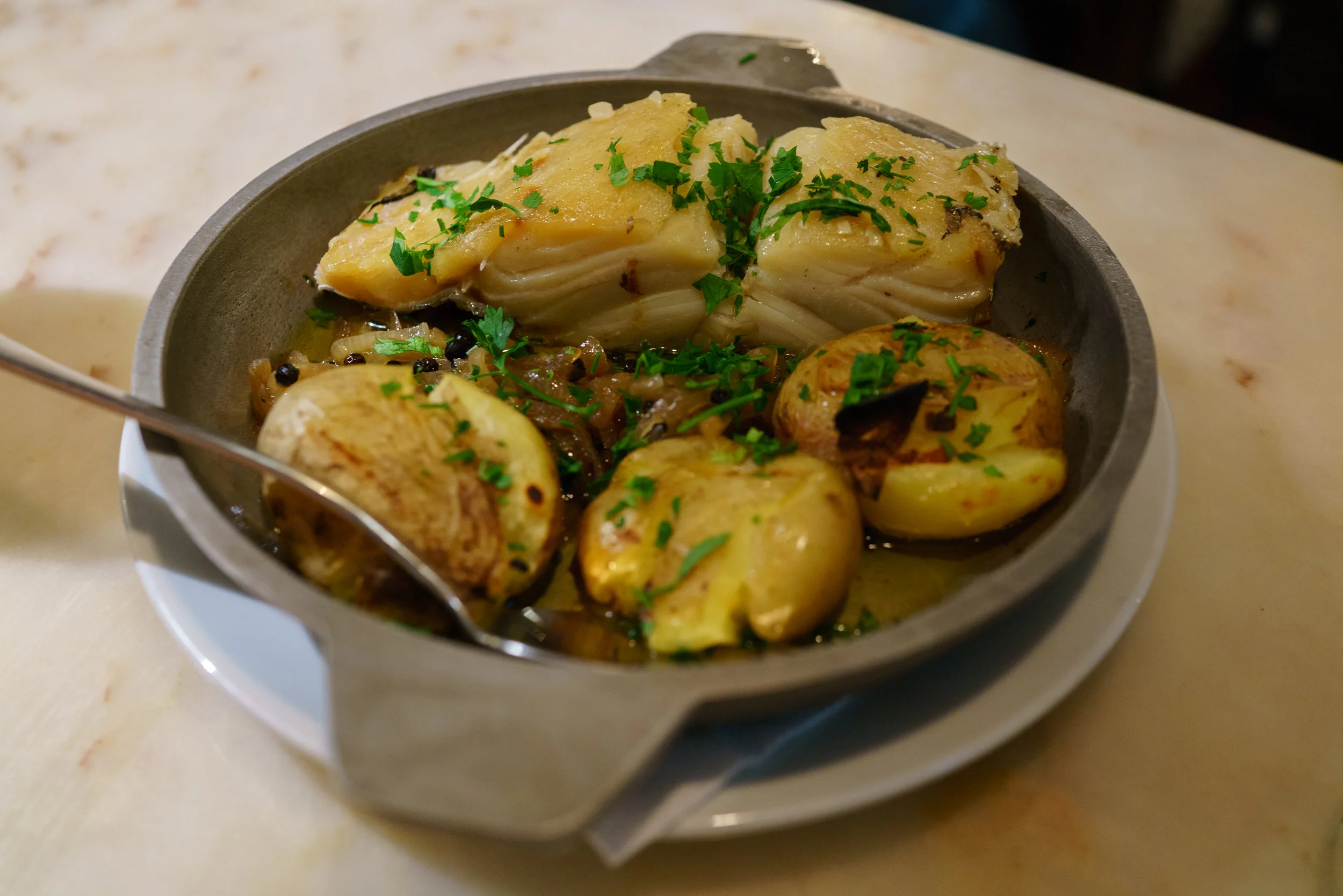 Bacalhau , or salted cod, a Portuguese staple
