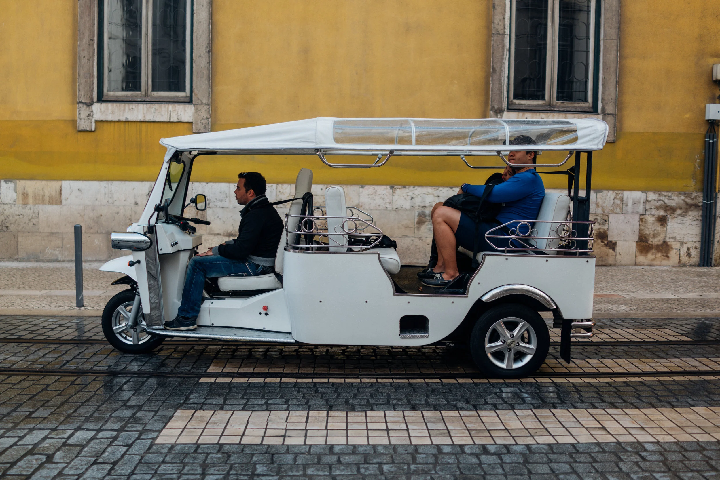 Tuk tuks are a common sight in Lisbon, albeit mostly used by tourists