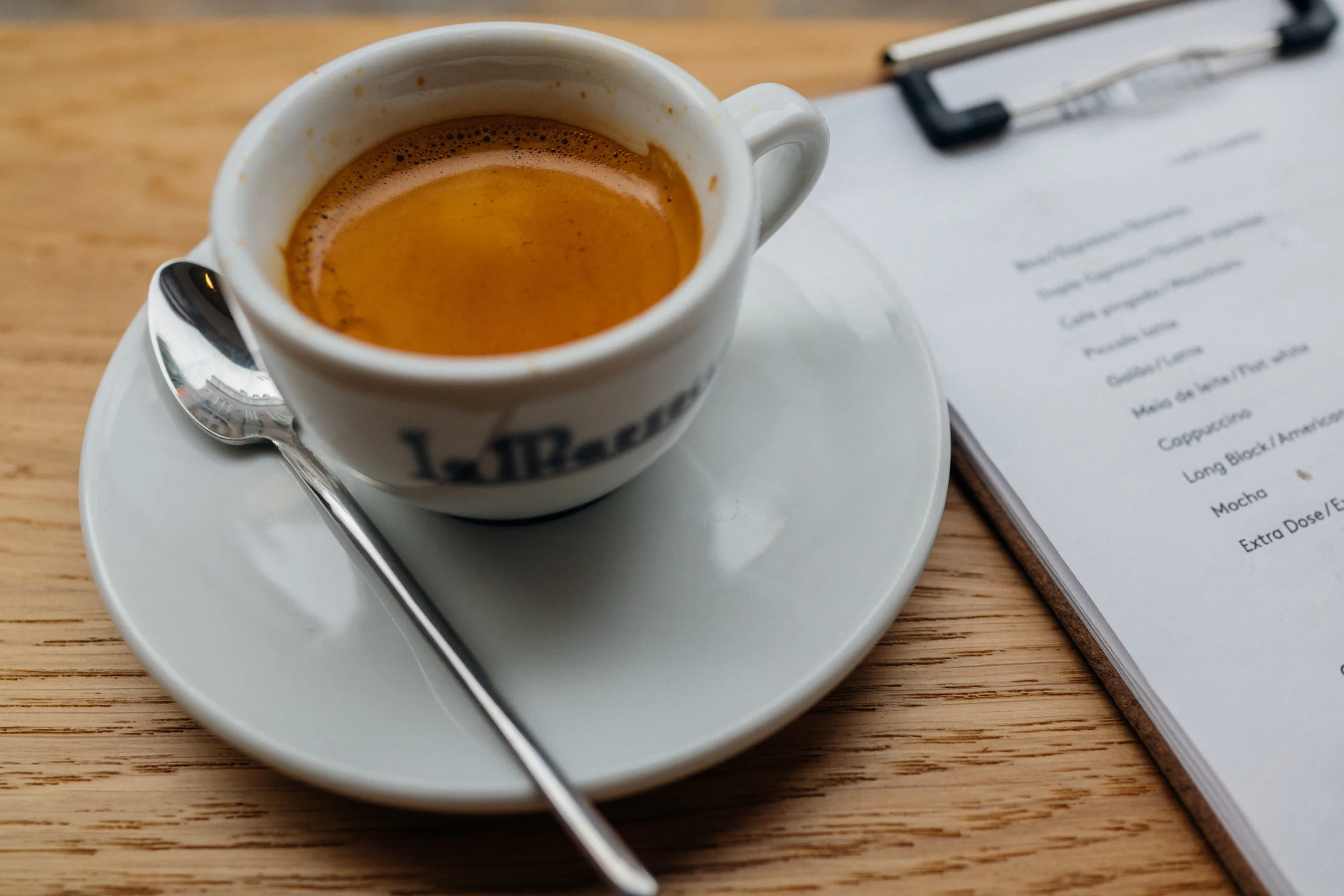 An espresso at The Mill