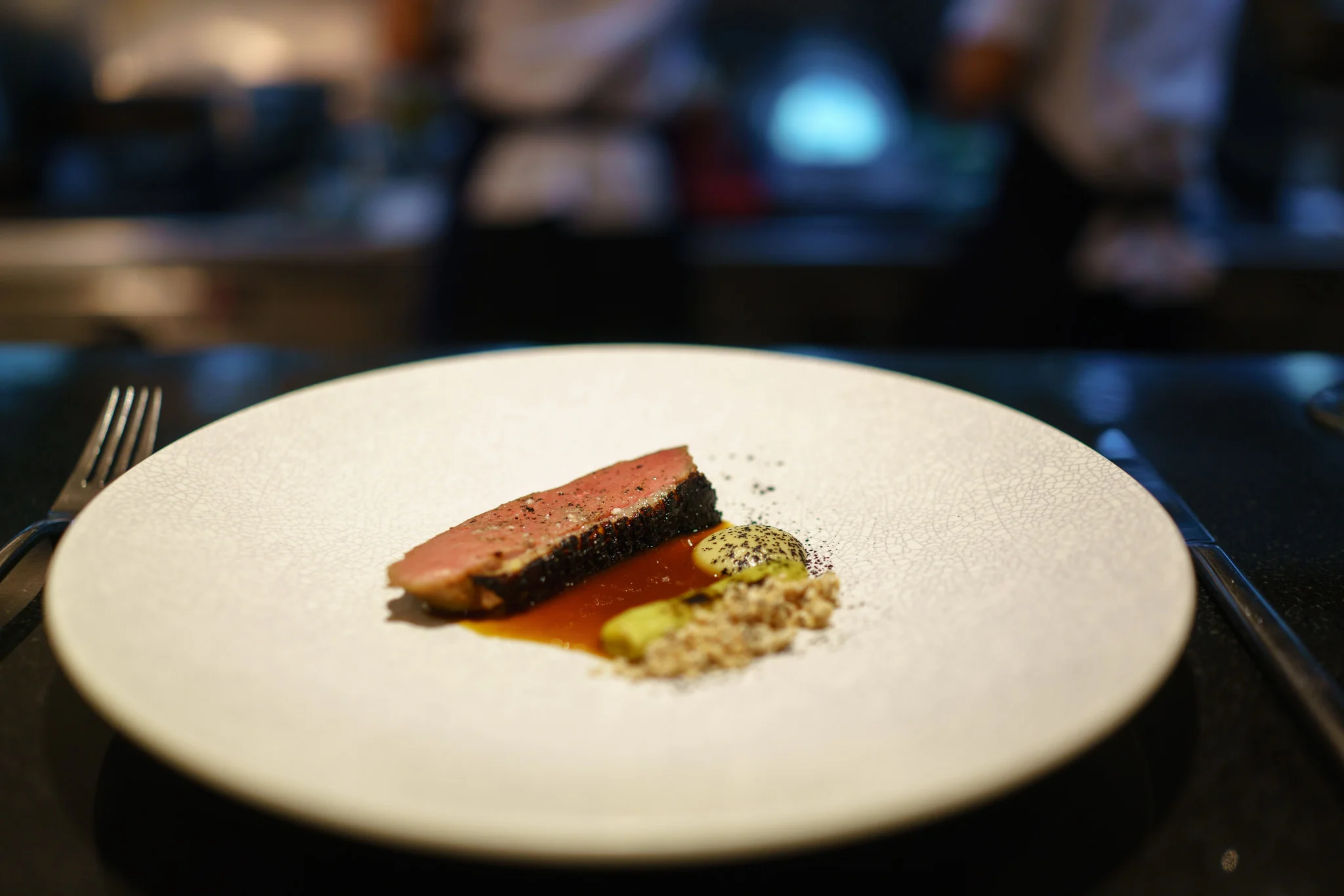 Duck Breast, Eggplant, Leek, Korean Date