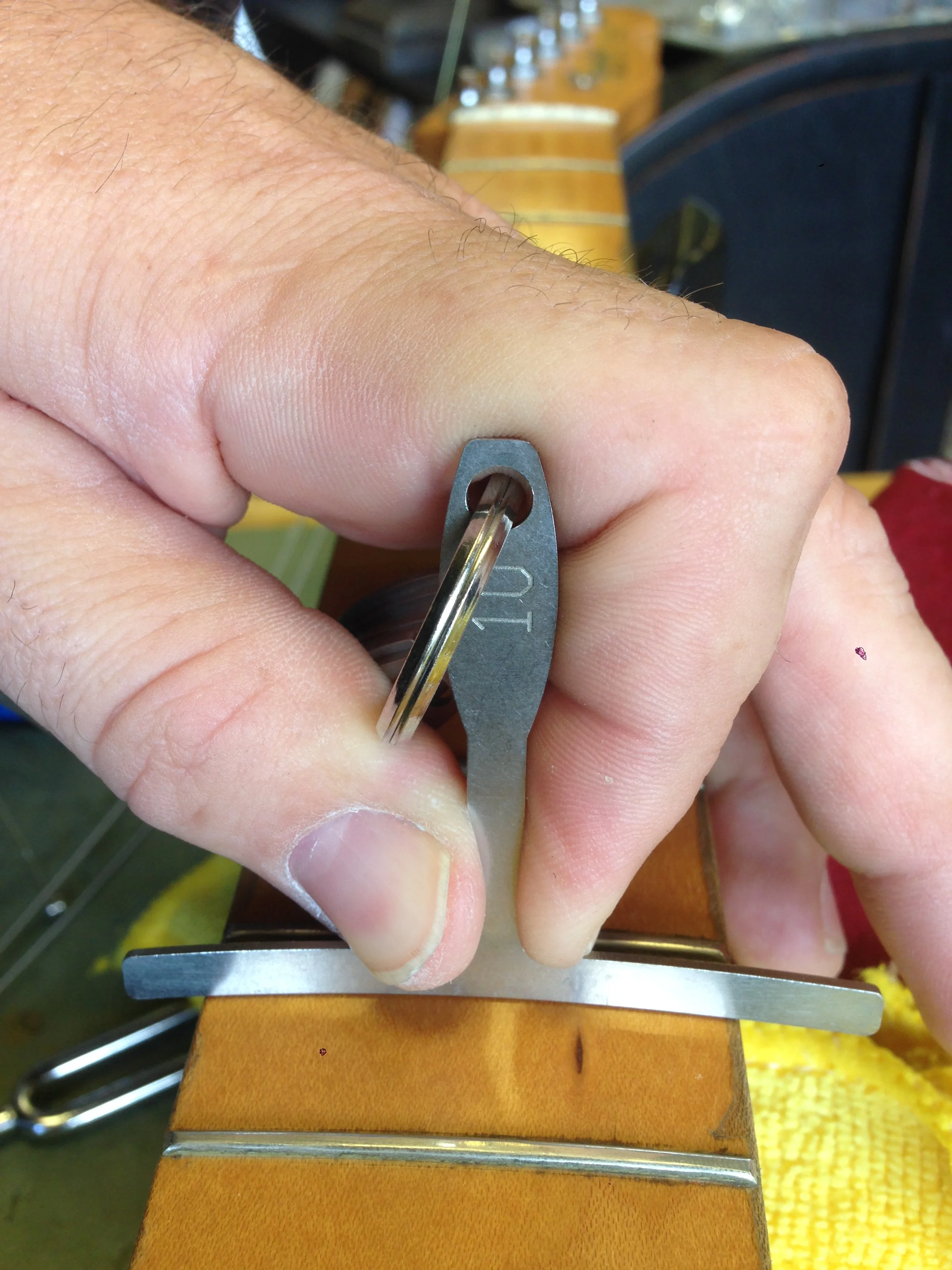 Checking radius of fretboard