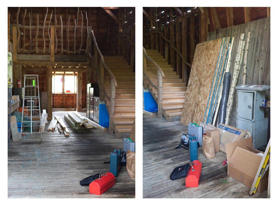 Building materials and tools.