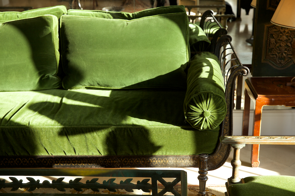 Parisian Green Velvet Daybed