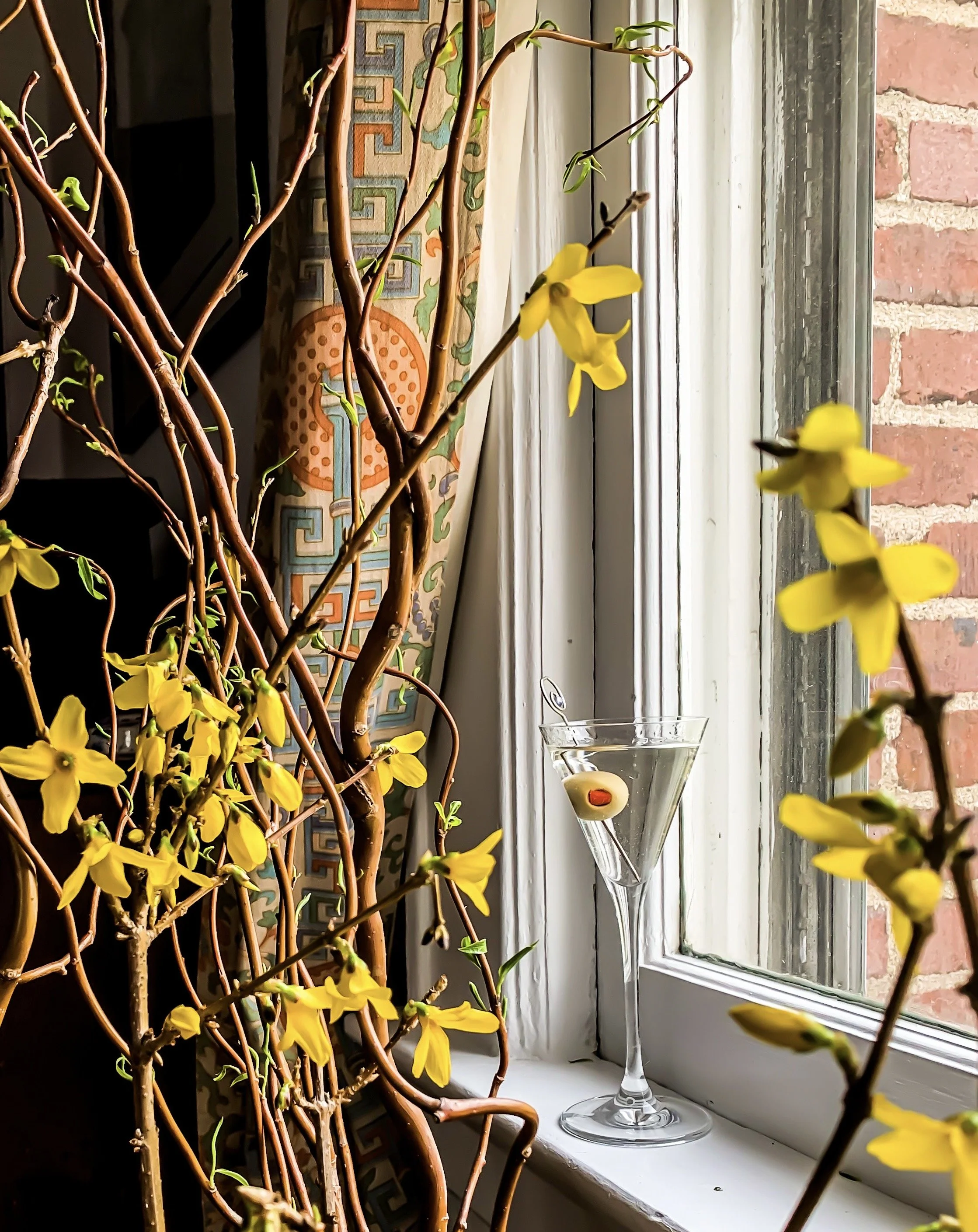 Martini on a windowsill
