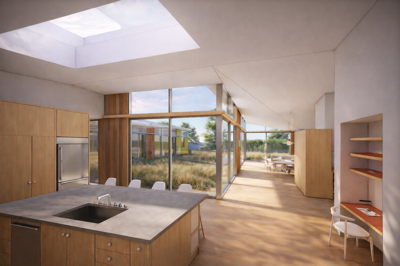 kitchen to dining / living view