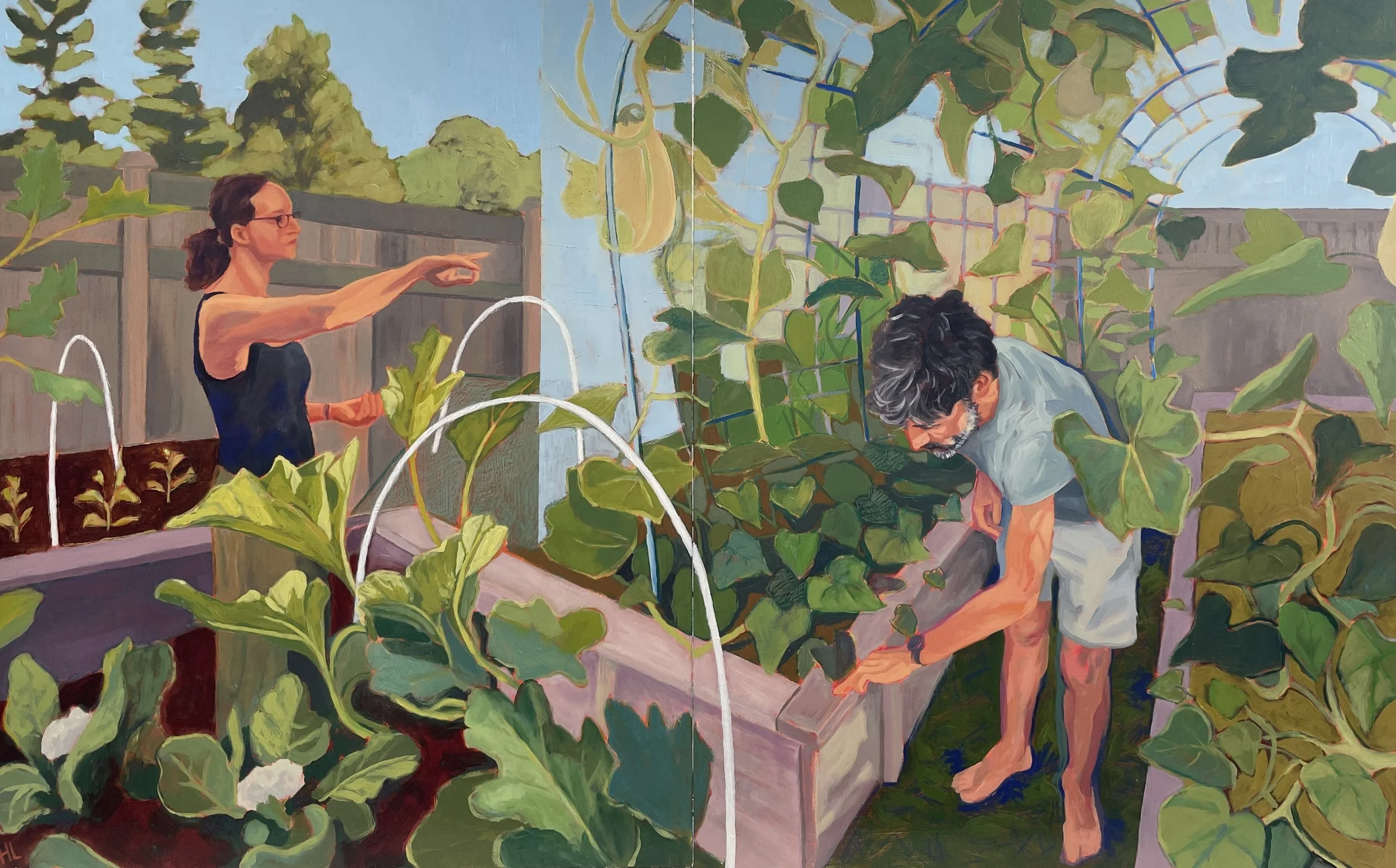 Resurrection Garden -
Oil on panel, 20x30 diptych,
2026