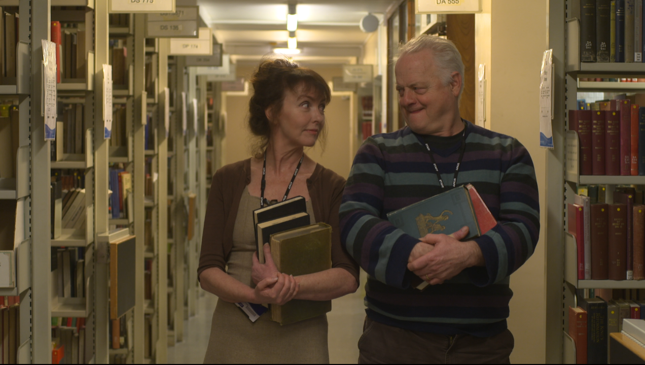 Melanie Walters as Iris and Robert Pugh as Thomas in Long Arm Films' Ex Libris