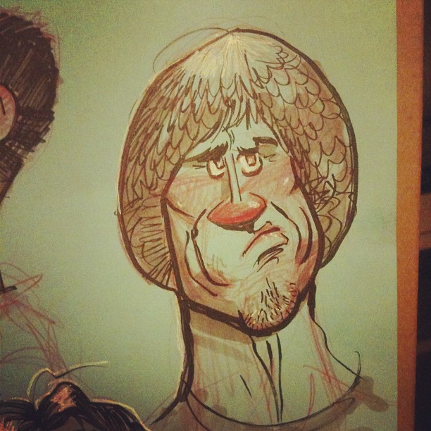 Drinkin at the parlor and drawin peeps.