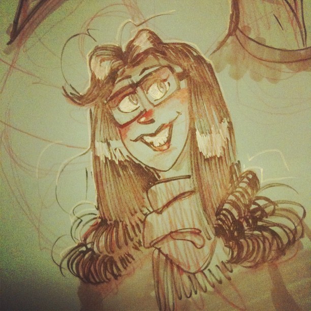 Drinkin at the parlor and drawin peeps.