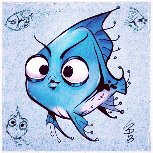 Another goofy fish sketch