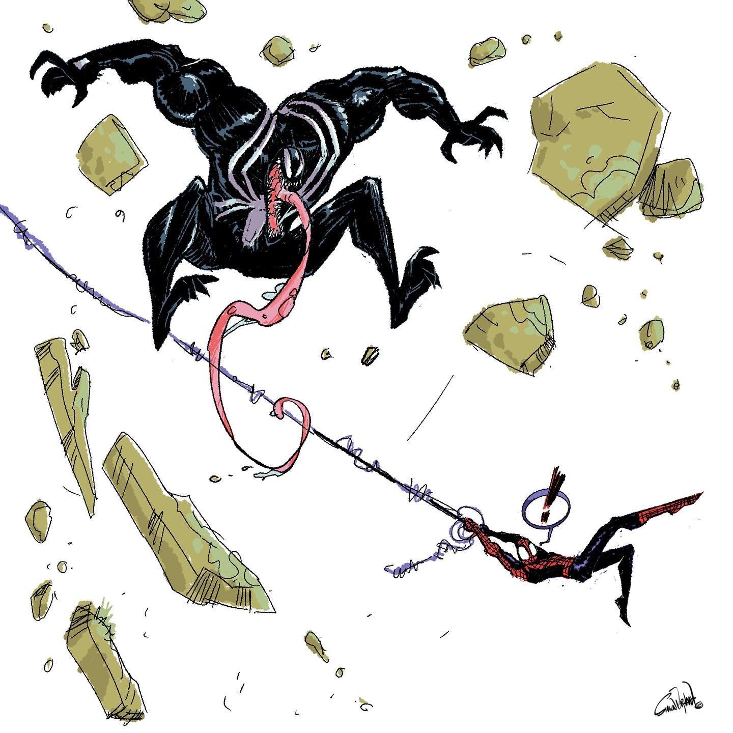 Venom doing his best Koolaid man🕷️ #venom #spiderman #marvel #comics