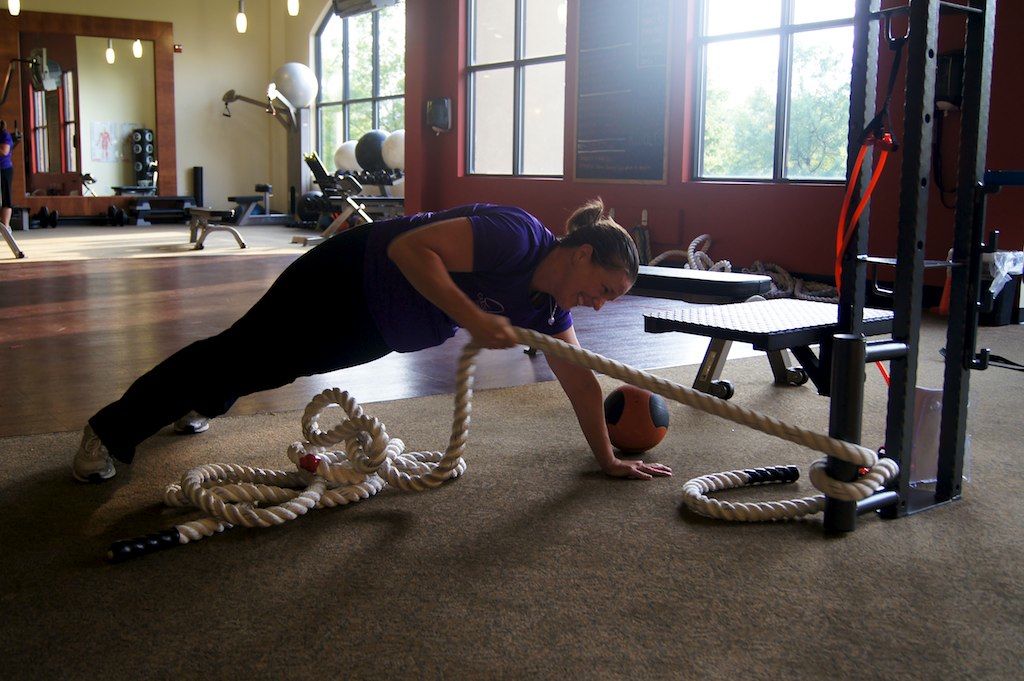 Plank rope pull