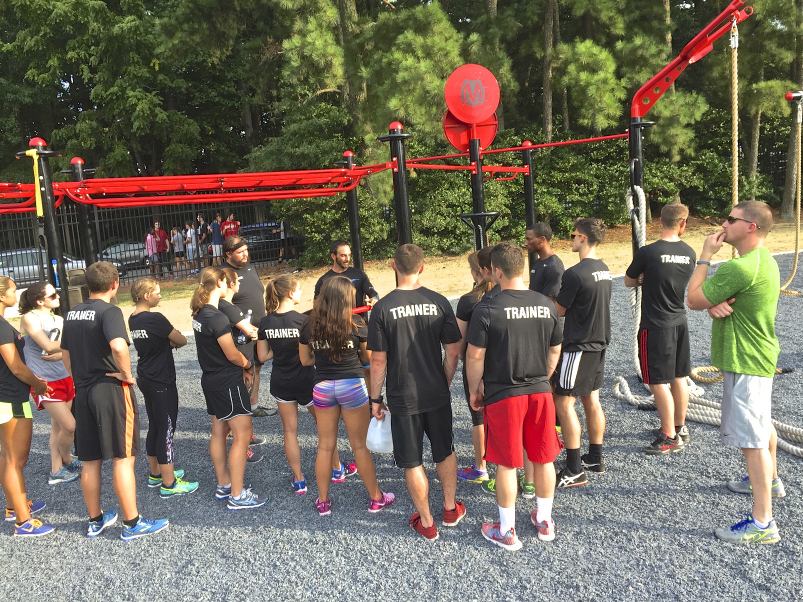 Student Trainers at NC State fit ground