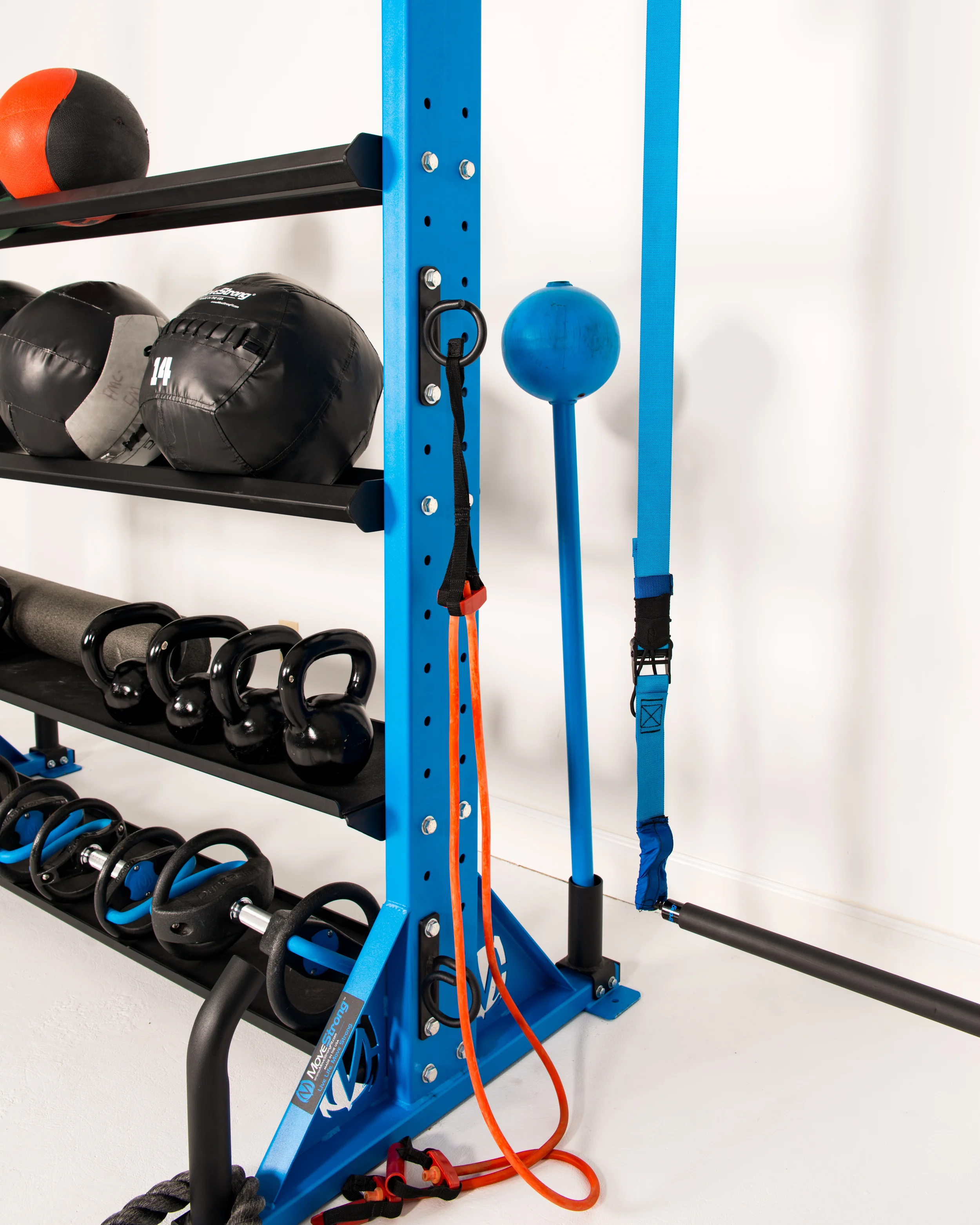 Resistance bands anchor point for racks