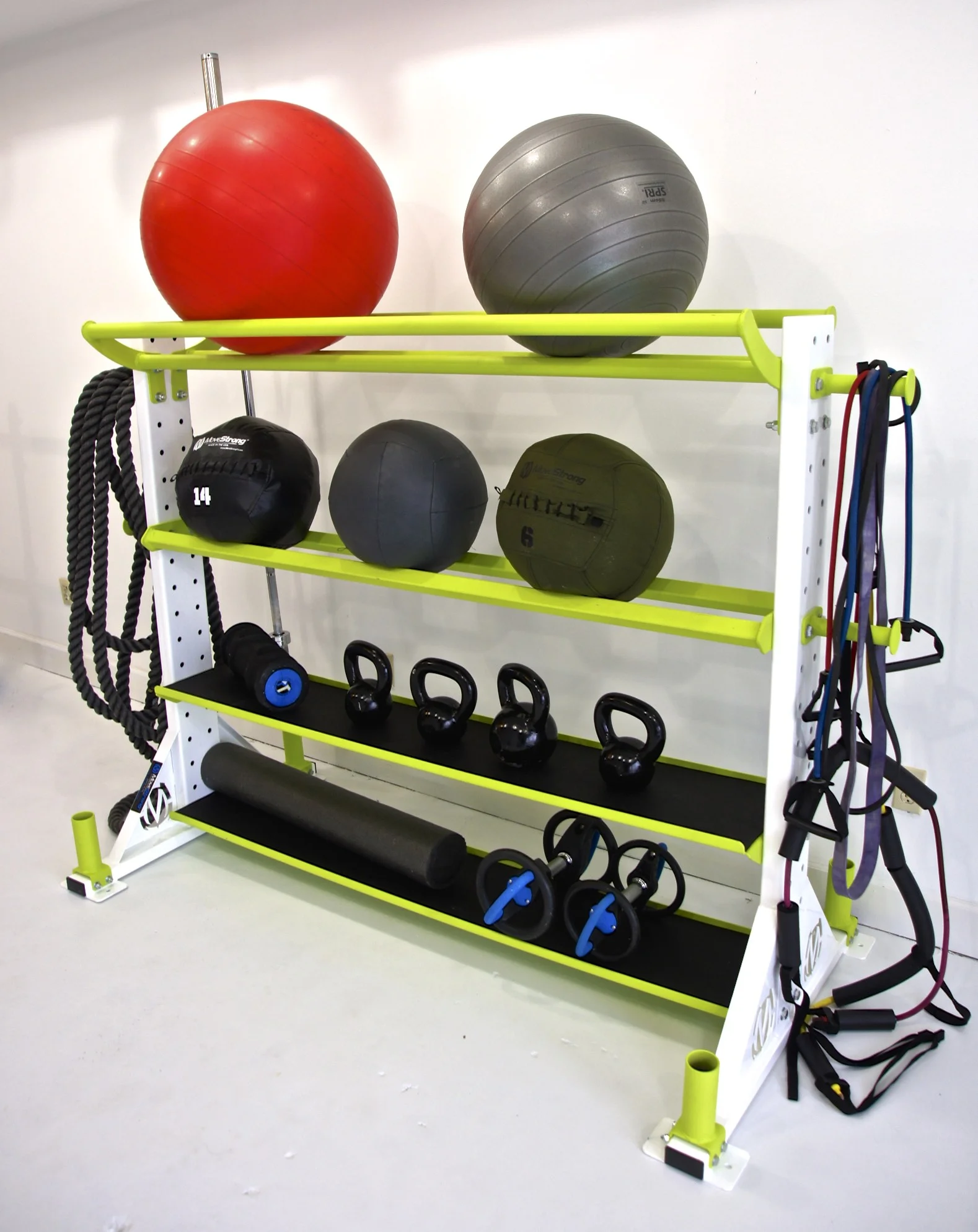 Custom color fitness storage rack