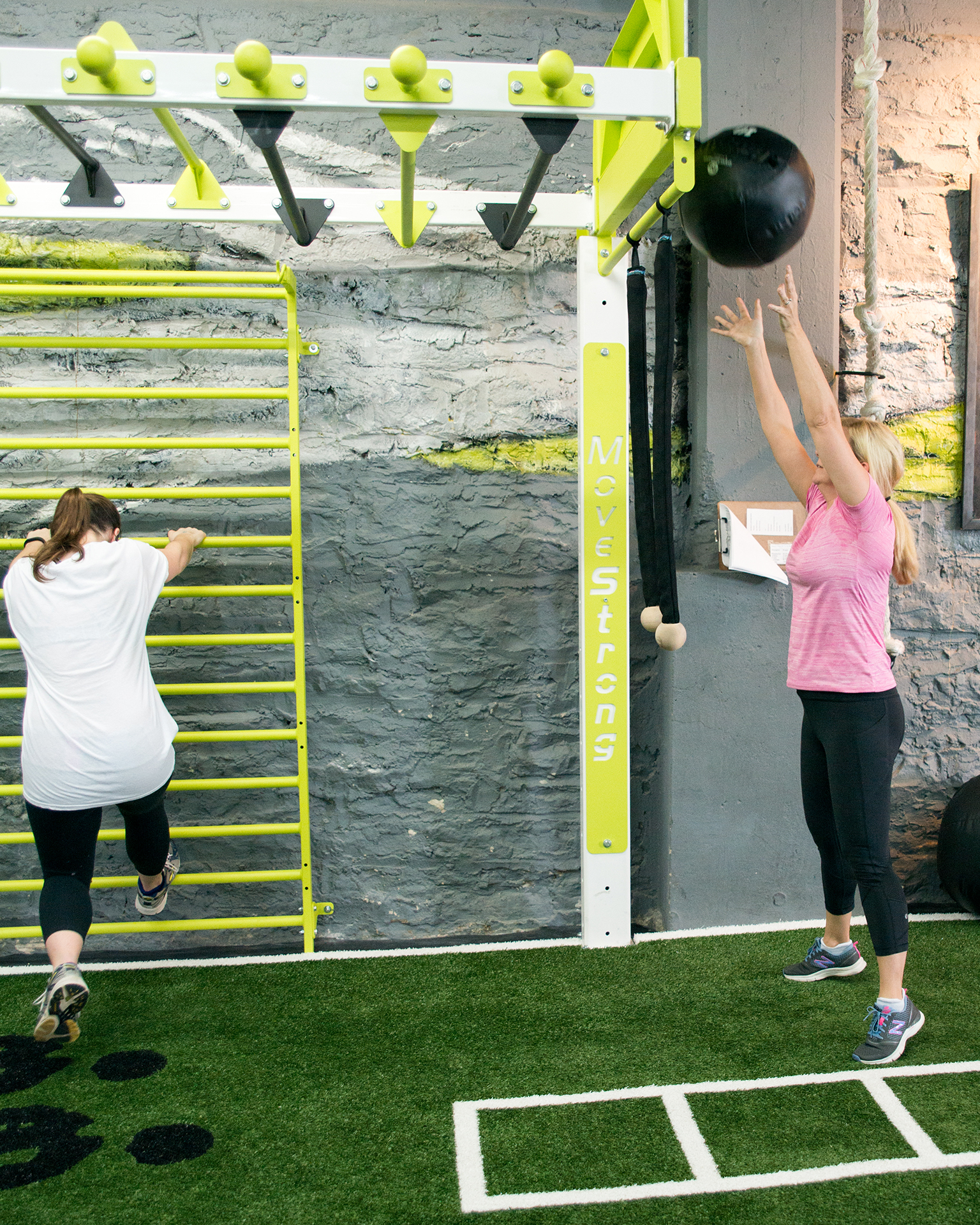 Medicine ball toss wall target 