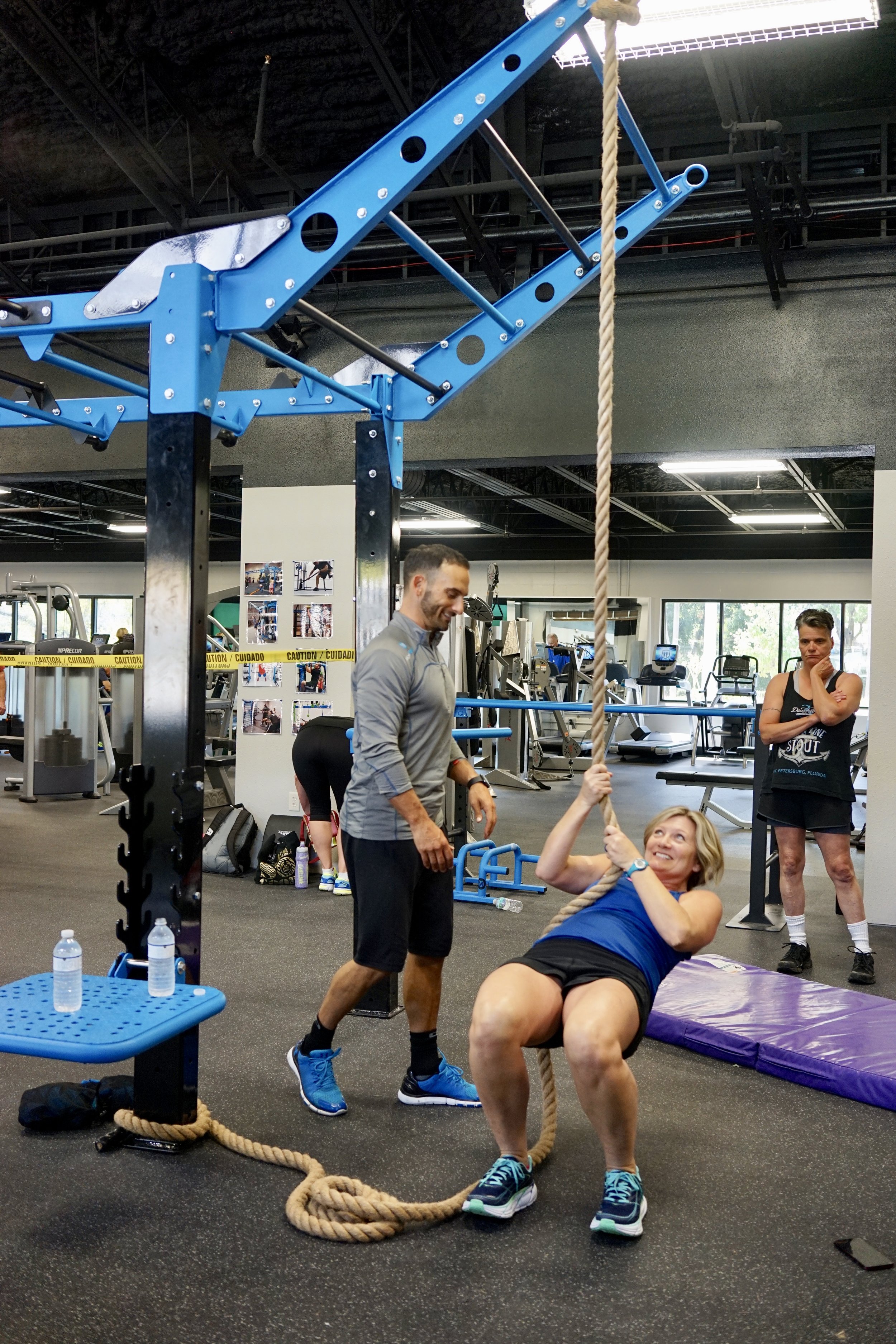 Scaled rope climb 