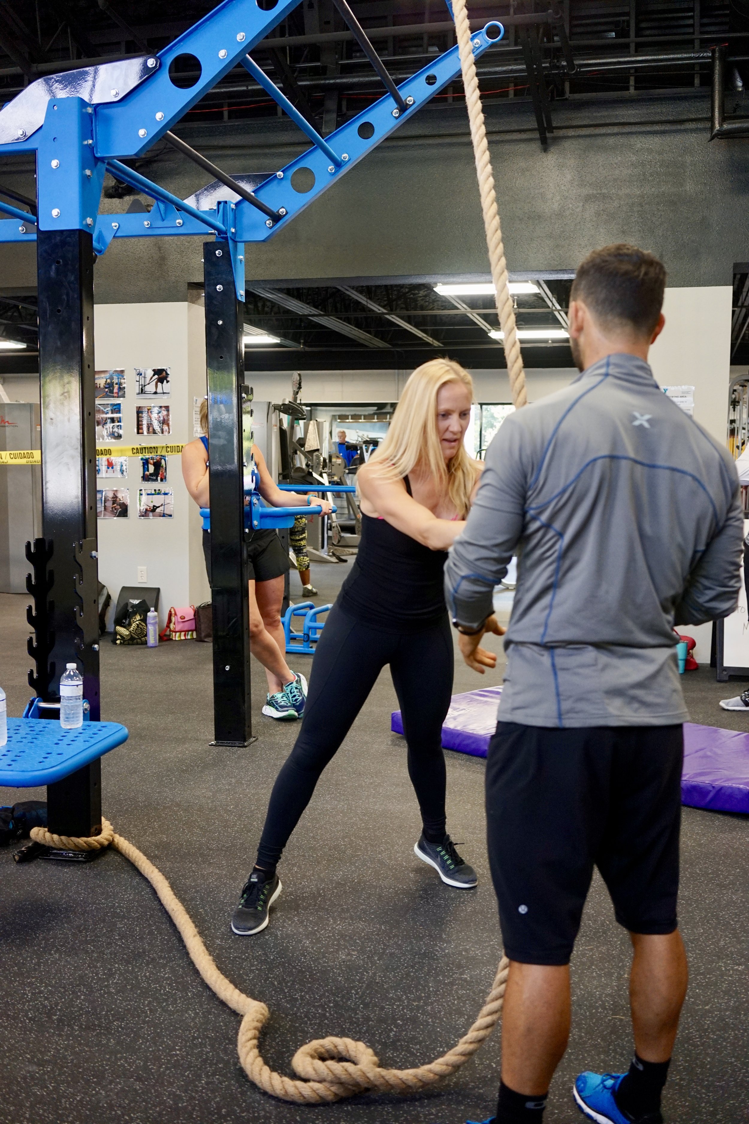 Teaching rope strength exercise