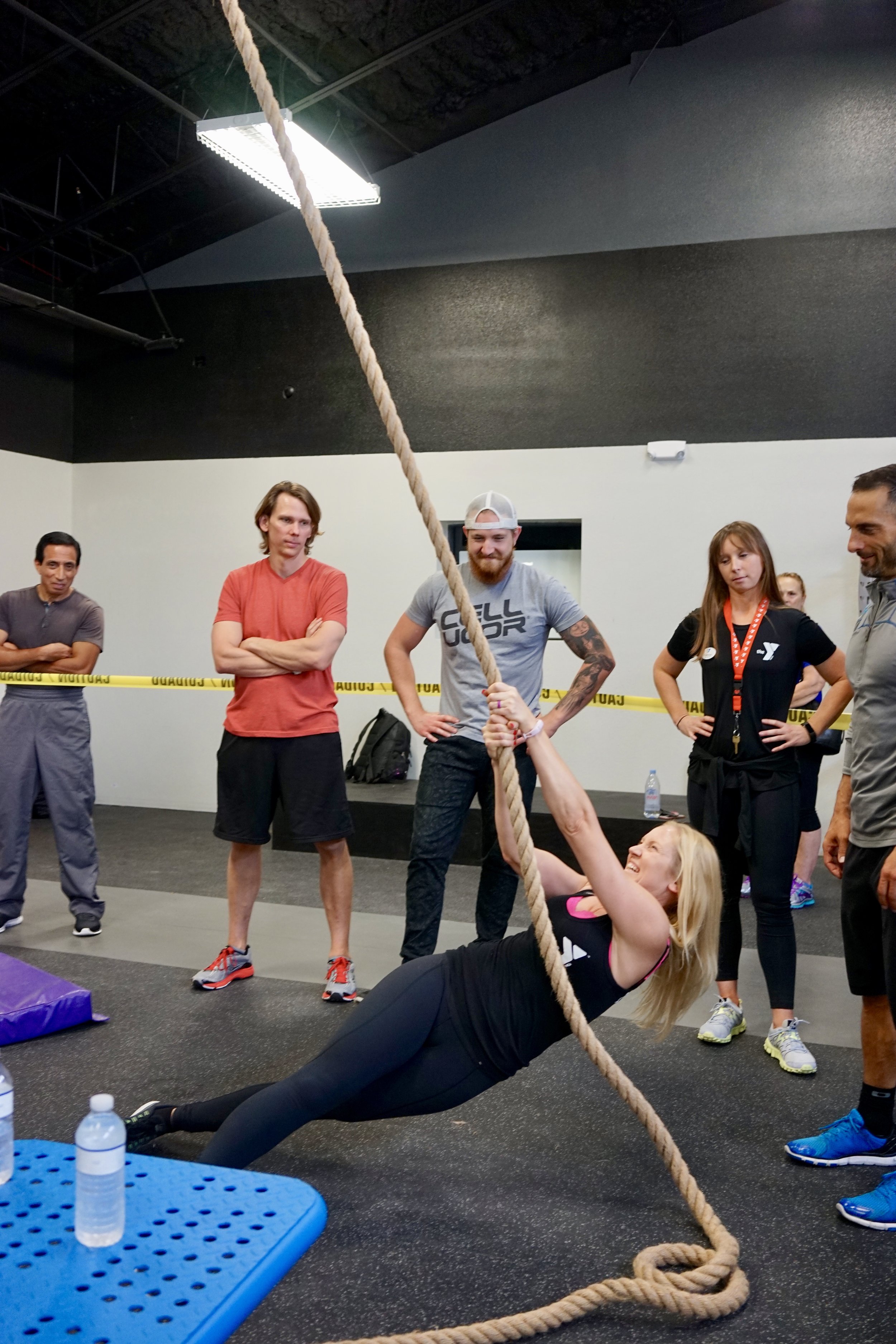 Climbing rope rotational pulls