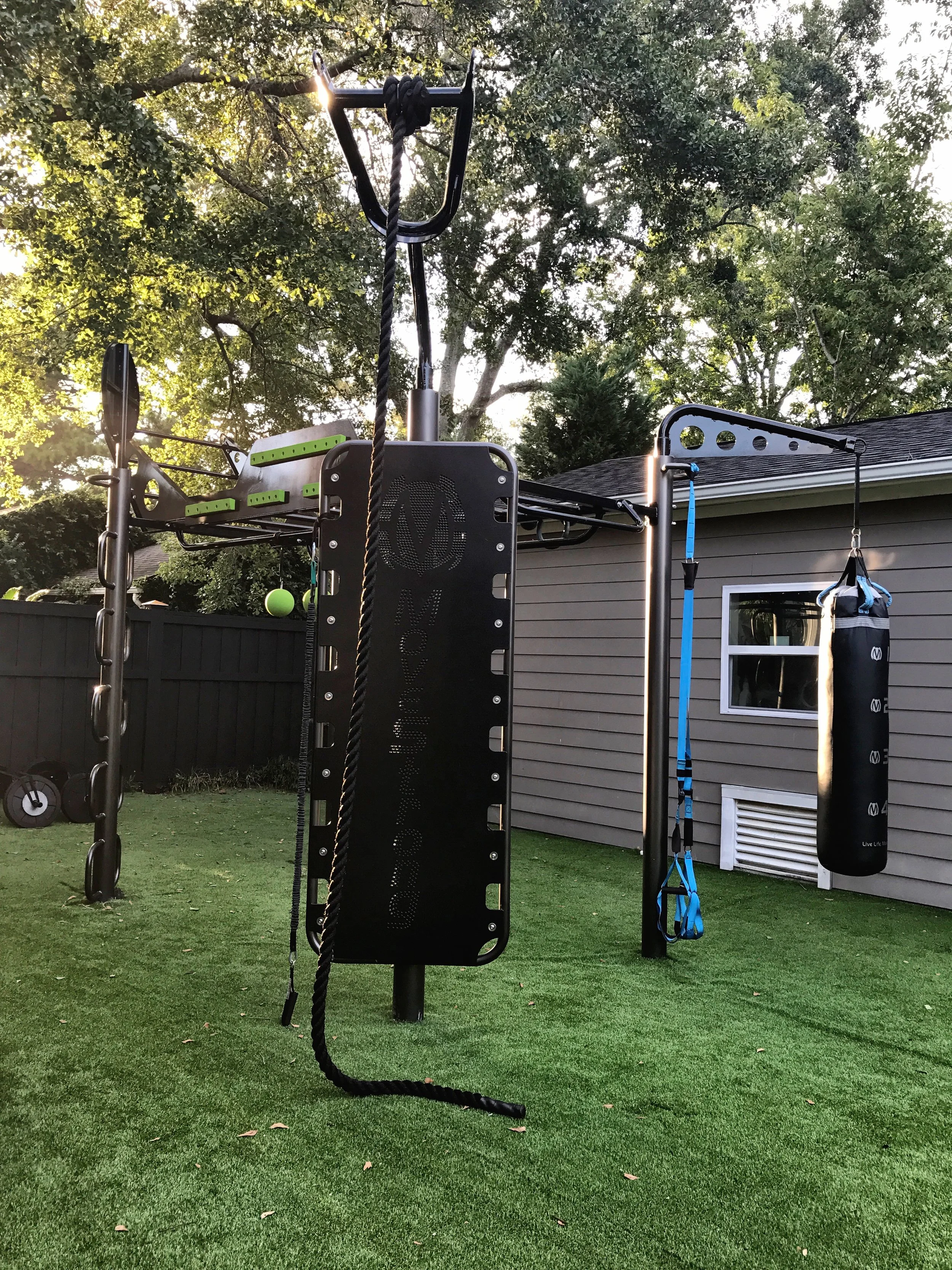 Backyard outdoor gym