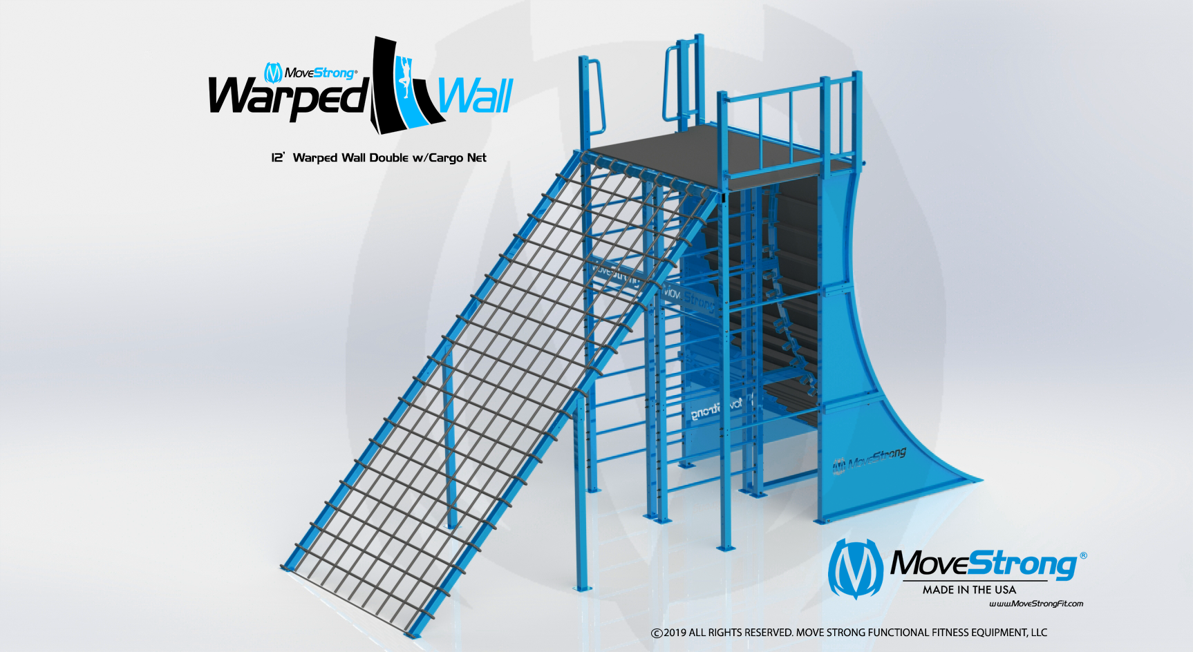 Obstacle Course Warped Wall Cargo Net Combo
