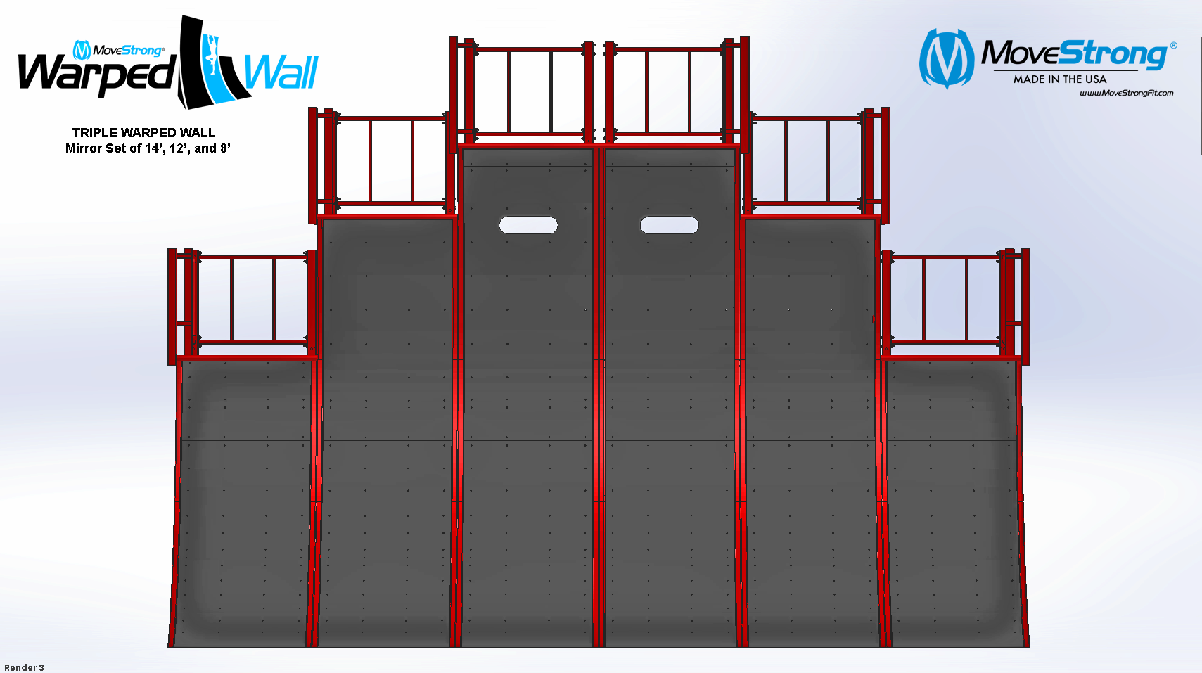 Double set-up of triple warped walls