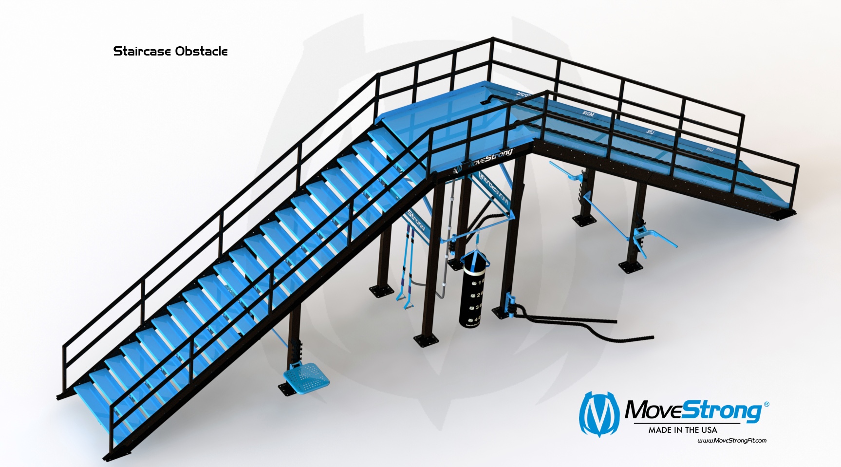 Obstacle Course Outdoor Equipment Stairs and Ramp