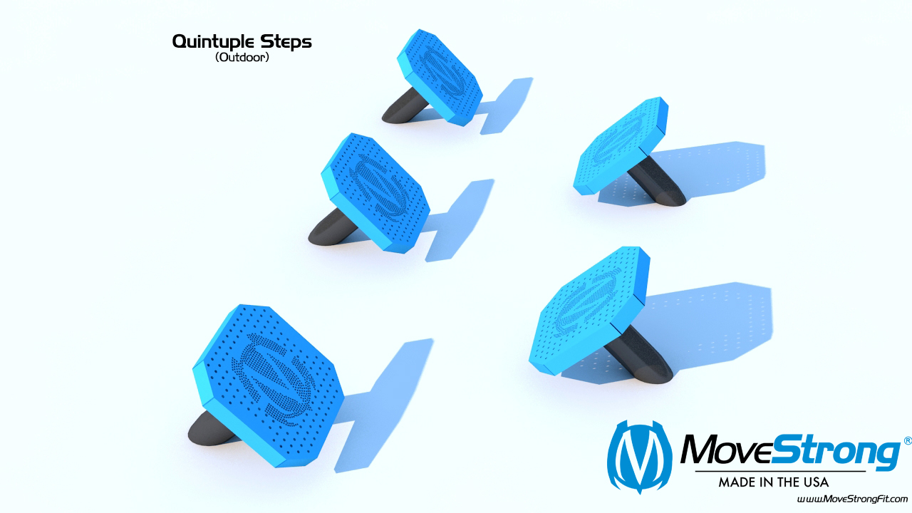 Five Angled Plyometric Steps