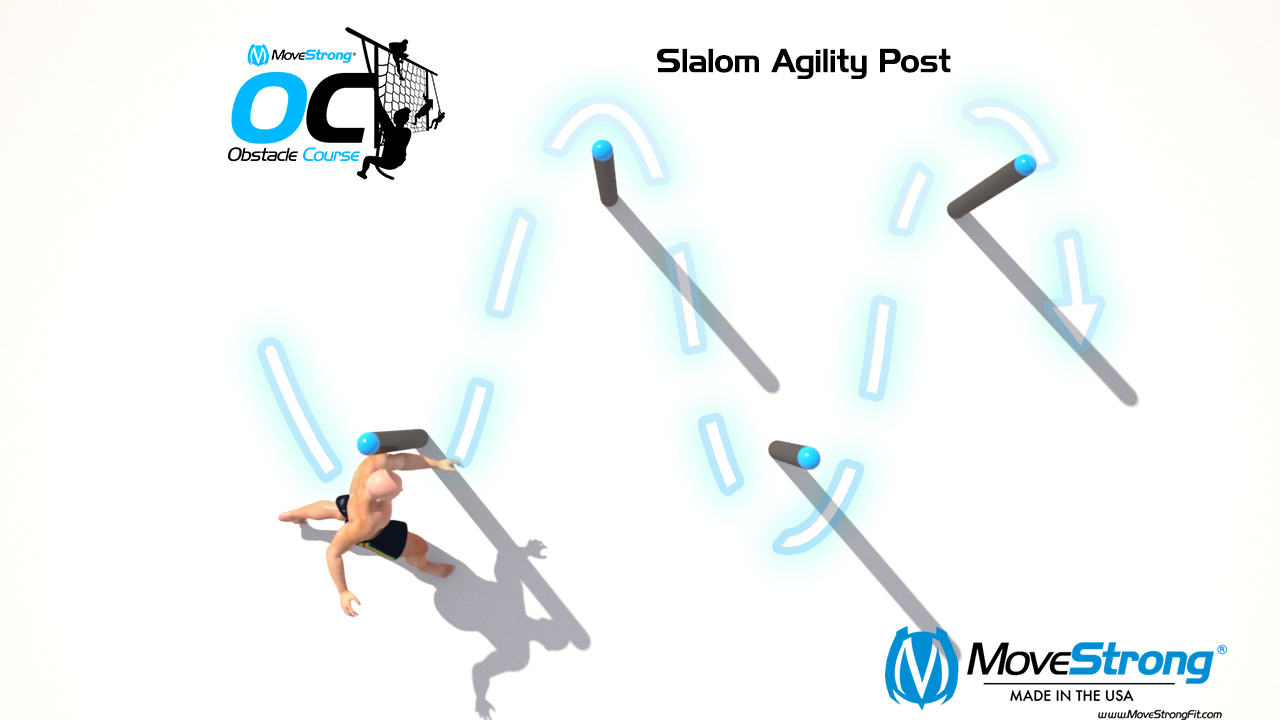 Slalom Post For Ability, Speed, and Power 