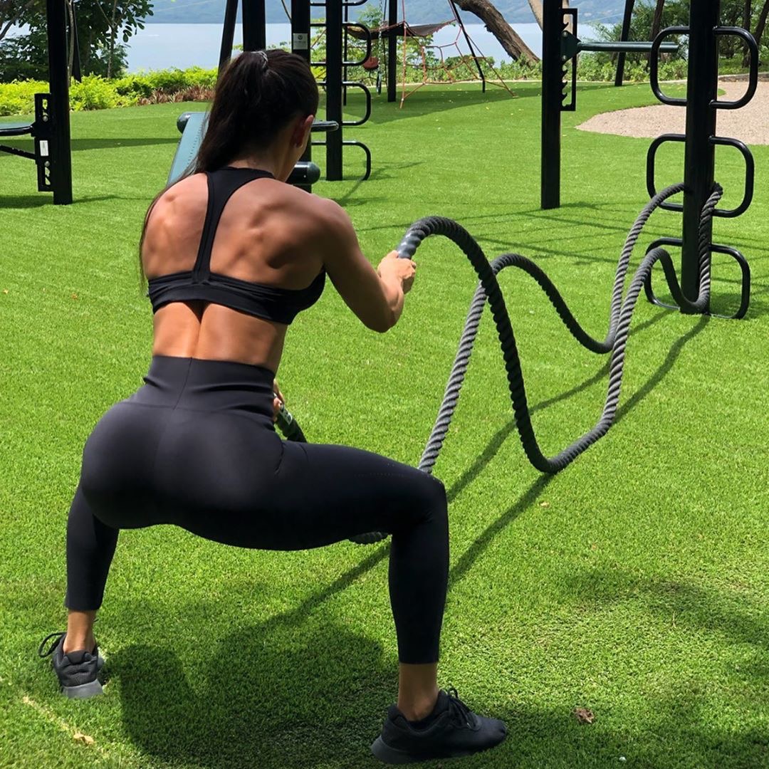 Outdoor Fitness Battle Rope Station MoveStrong T-Rex