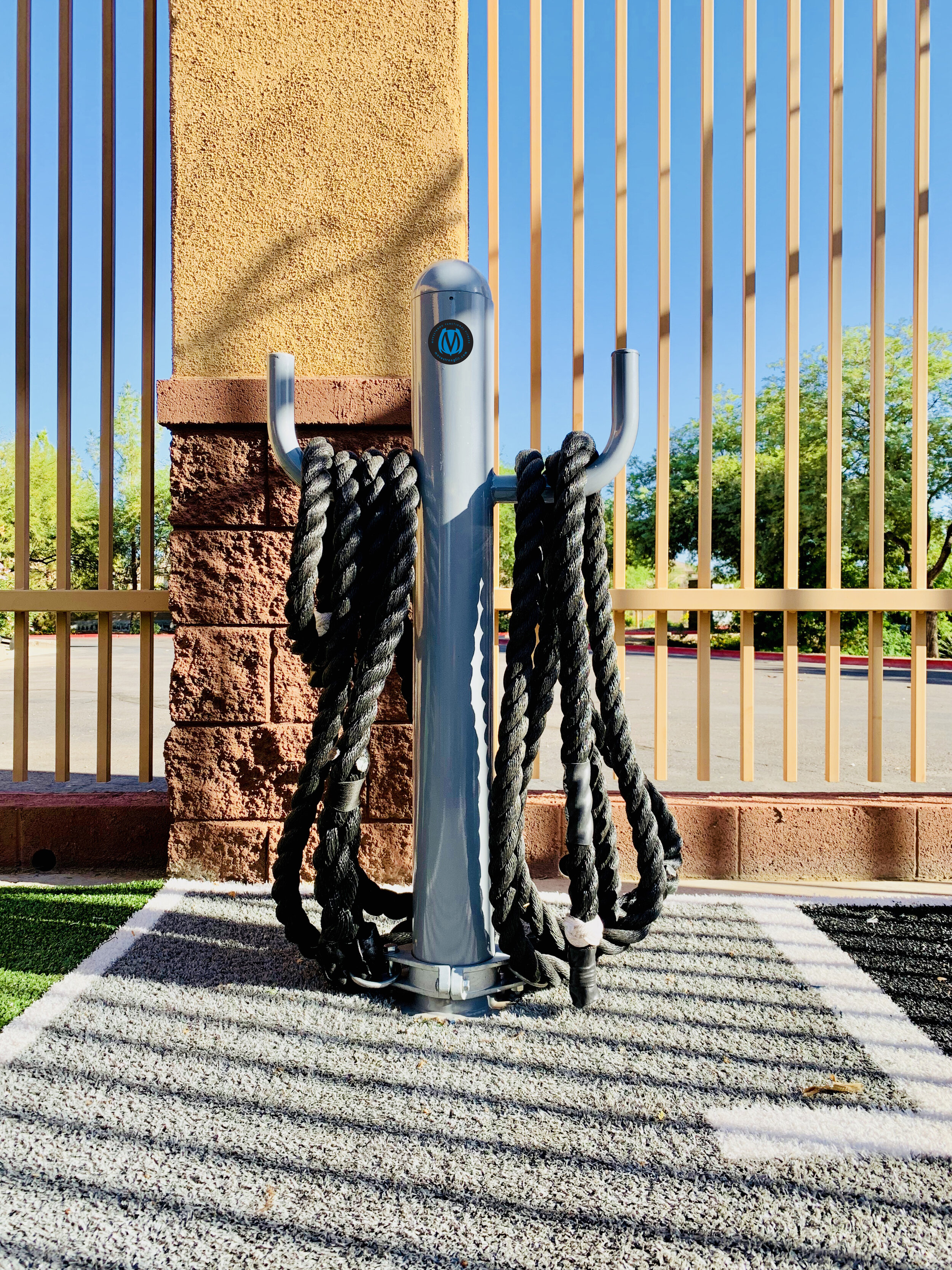 MoveStrong FitGround Battle Ropes Station for outdoor functional training