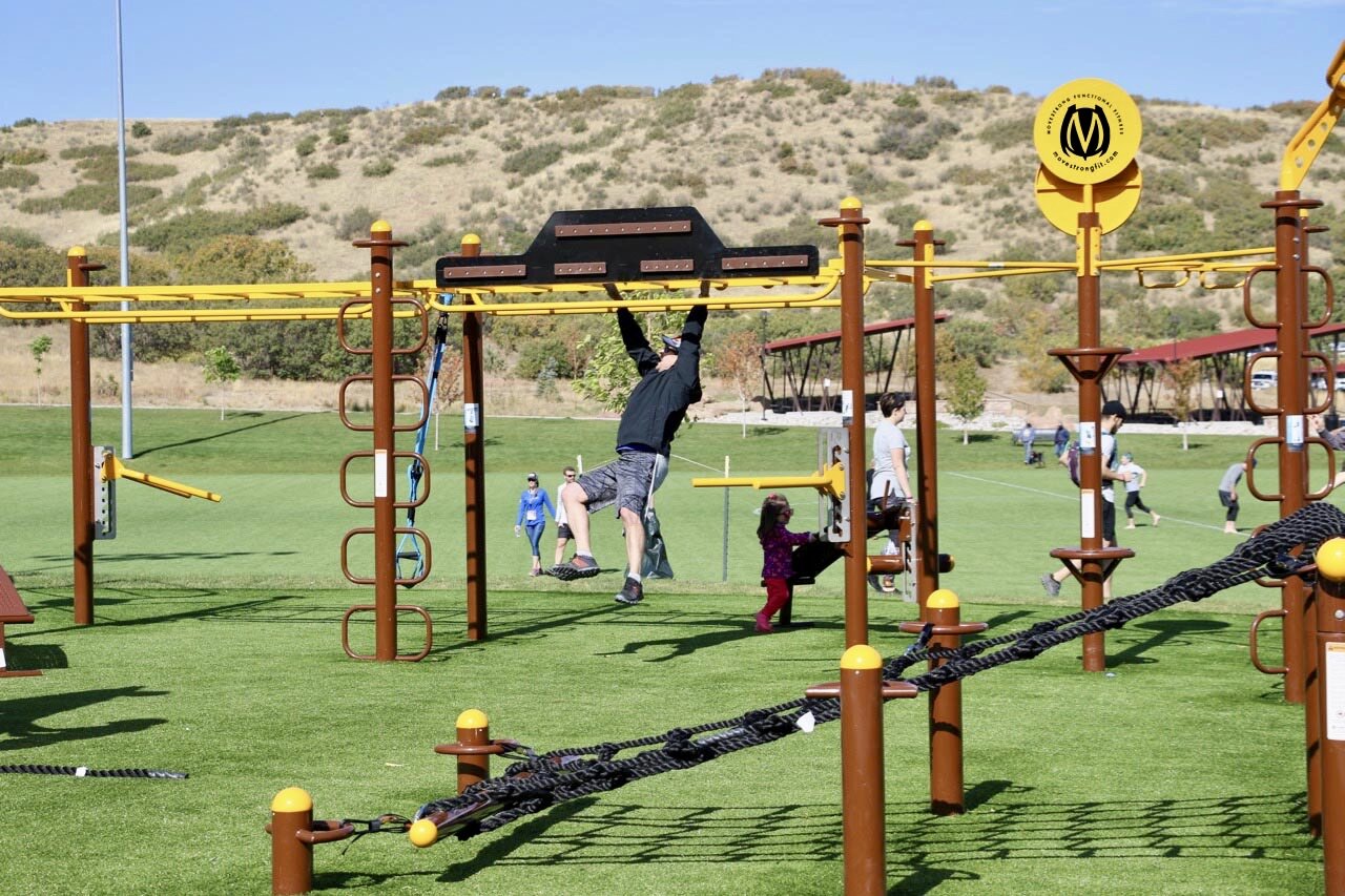 Combine with individual FitGround stations to create an outdoor functional fitness area for any size space and training needs