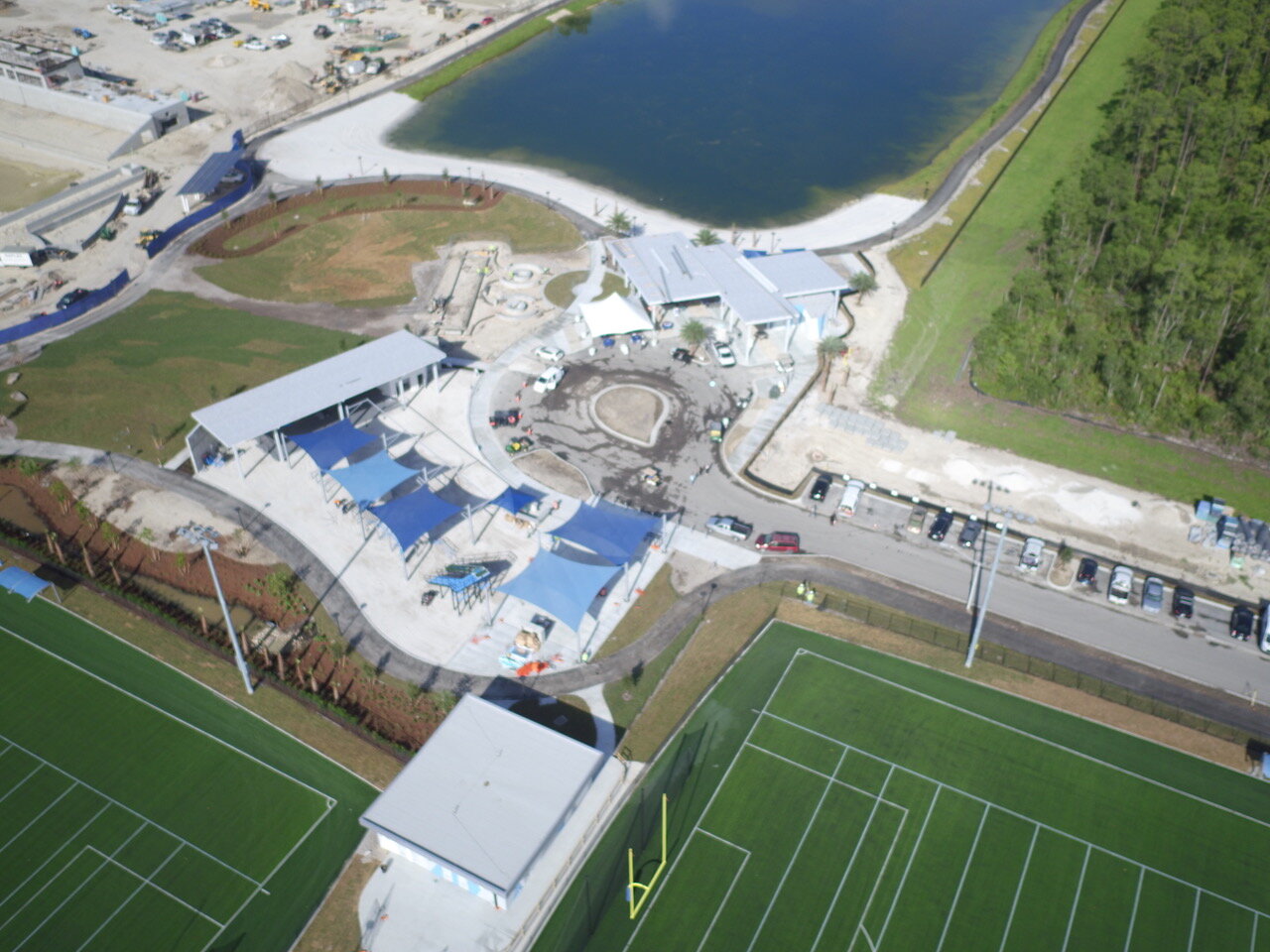 MoveStrong Collier County Paradise Coast Sports Complex Outdoor Installations Construction Phase Aerial