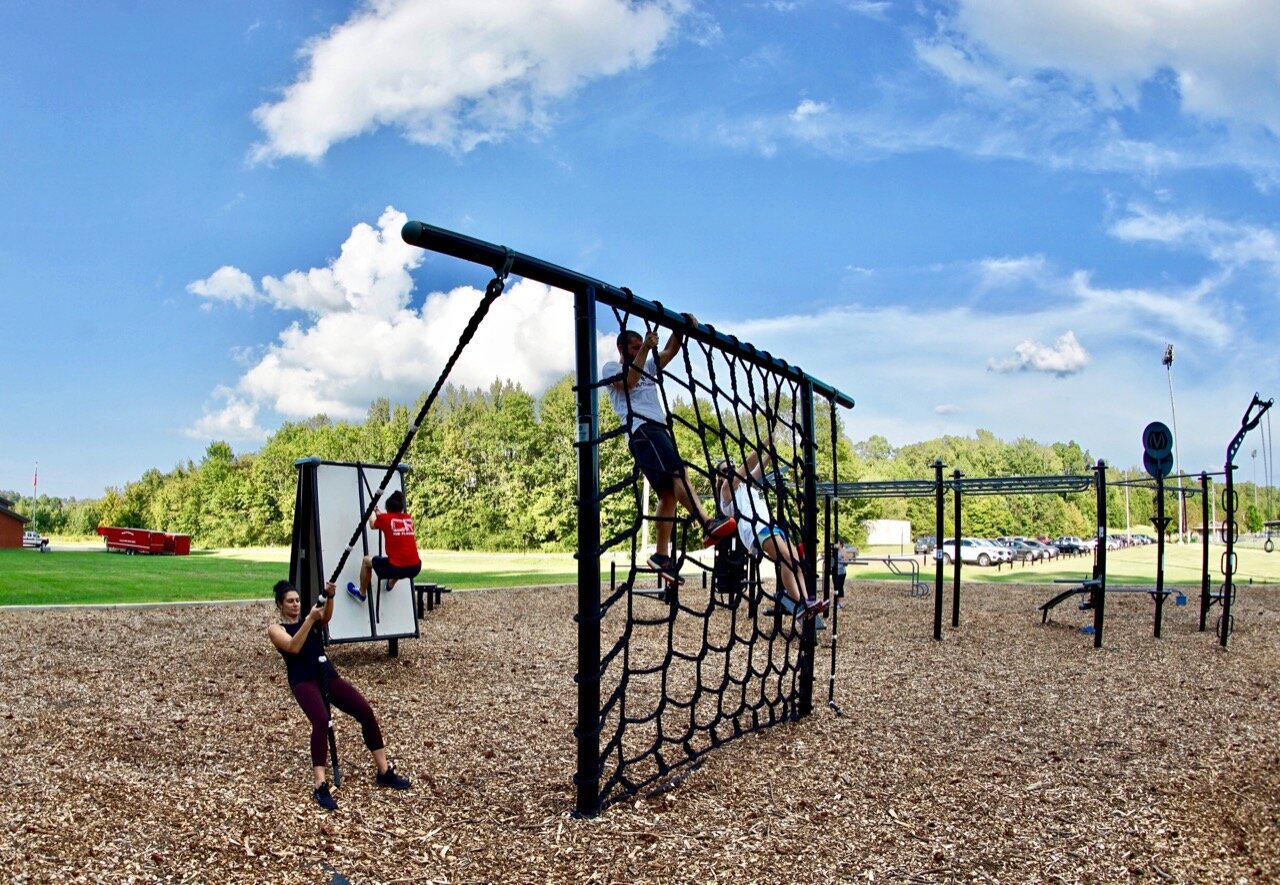 Free outdoor exercise equipment abounds in Cleveland: Stretching