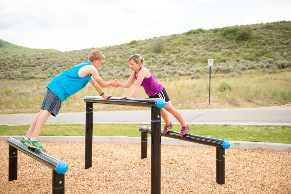 MoveStrong over under agility posts partner workout 