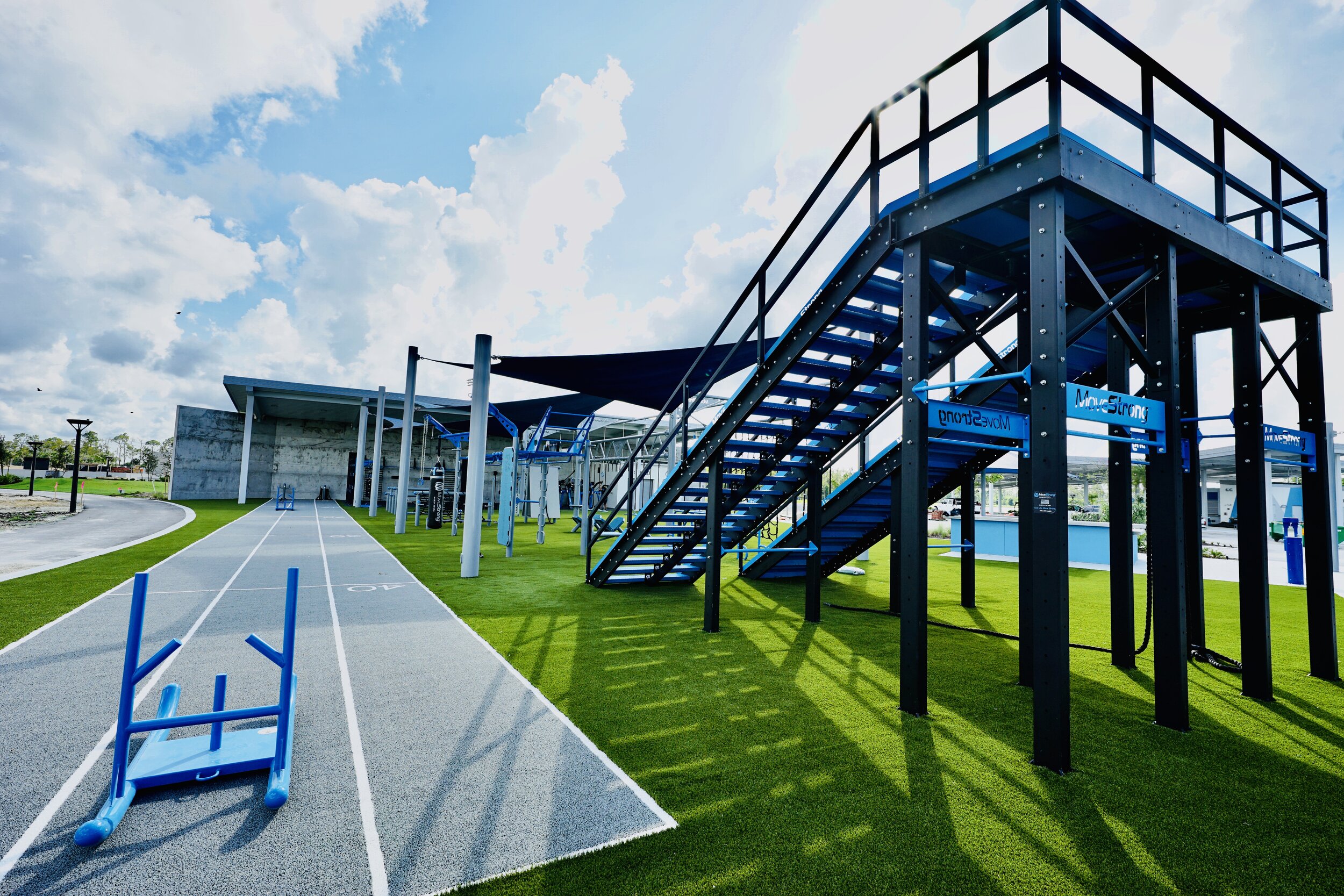 Track Sports Fitness Area With Staircase and Ramp (Copy)