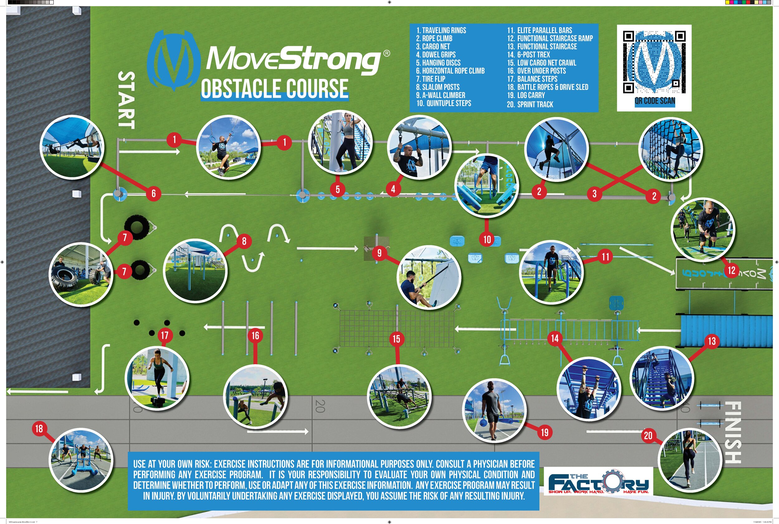 Fitness Park Layout Design Obstacle Course MoveStrong