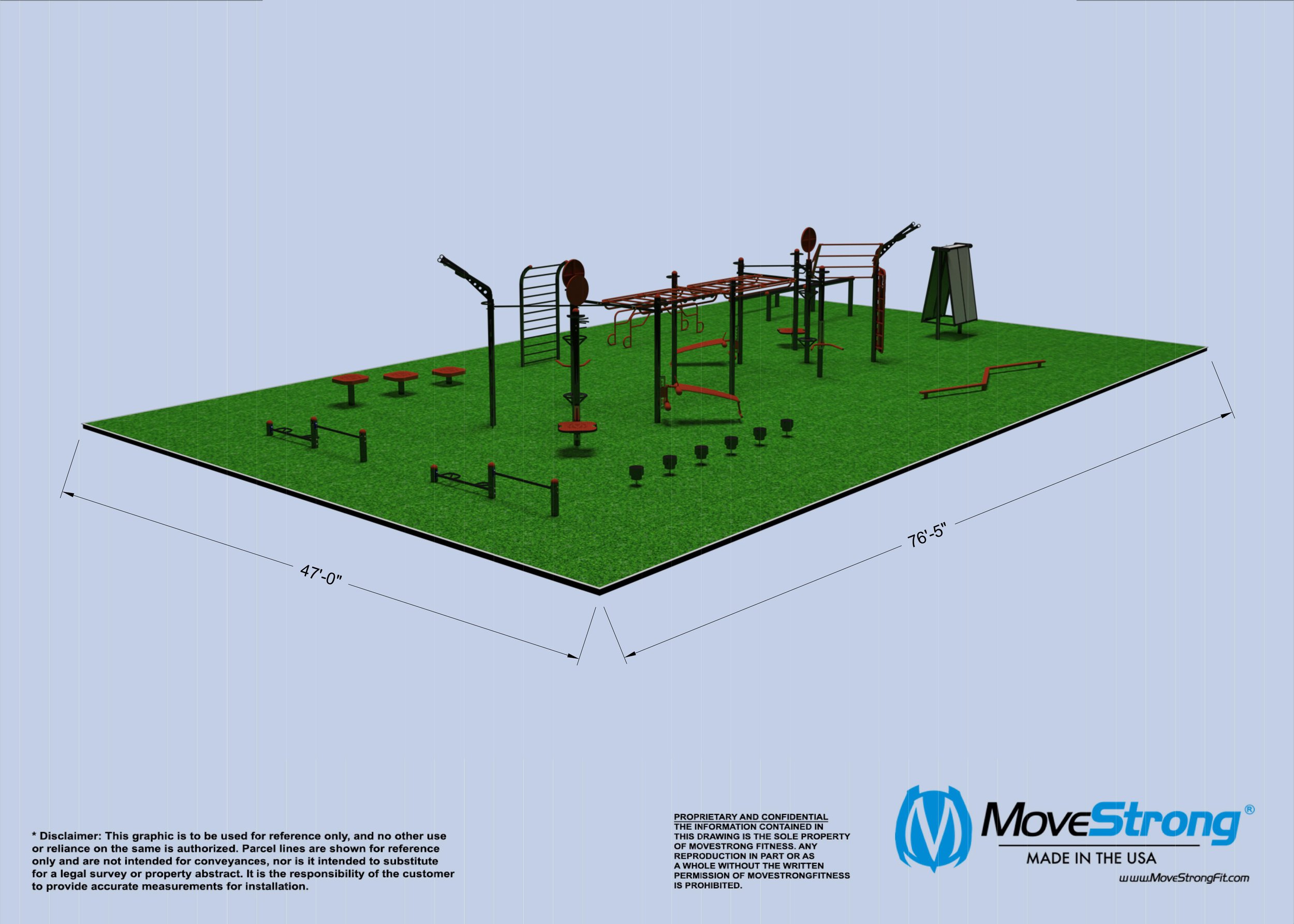 High School Outdoor Fitness Gym Layout