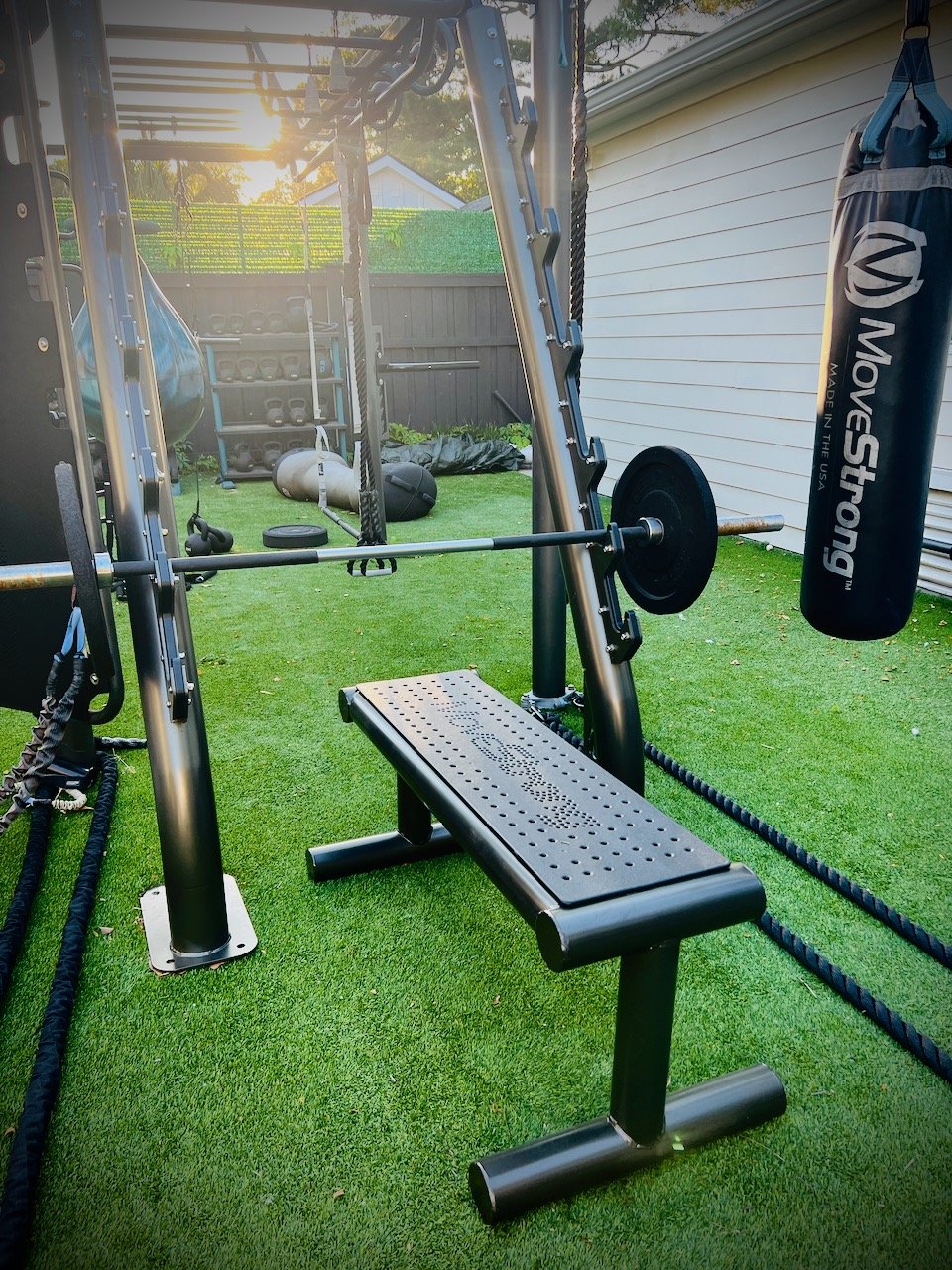 MoveStrong Squat Rack Outdoor Bench