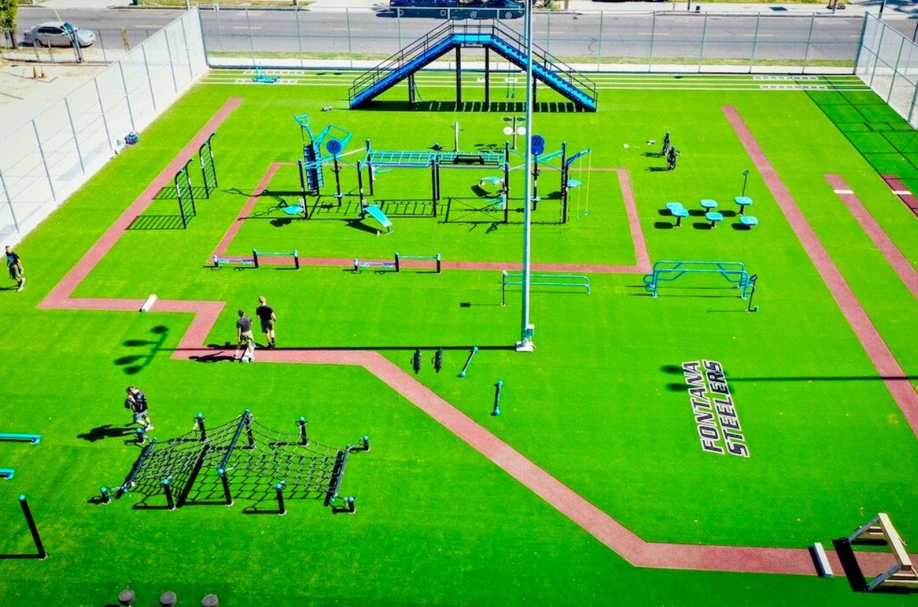 Layout design for outdoor Fitness and Obstacle Course