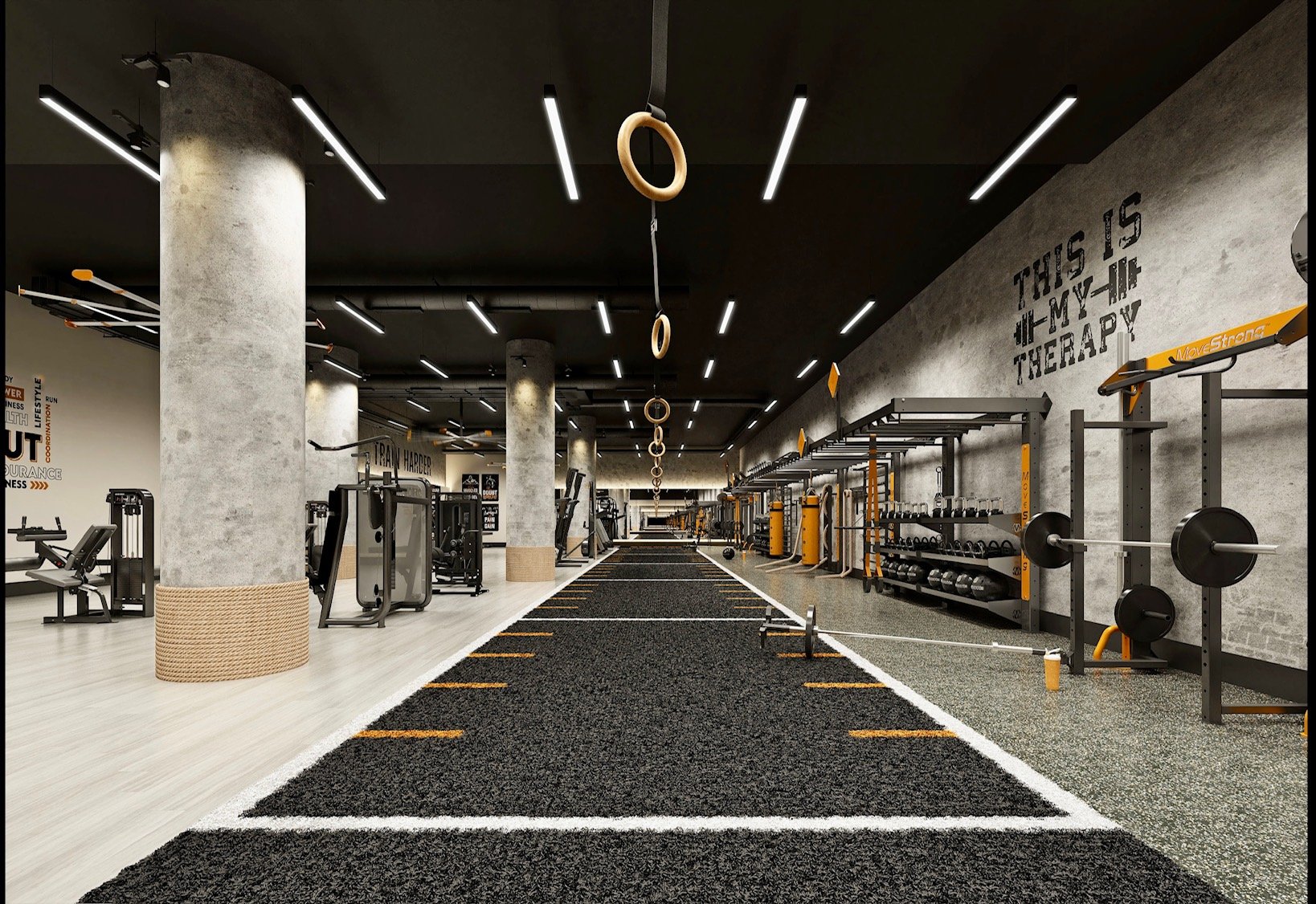 Indoor Gym with Specialty Surfacing